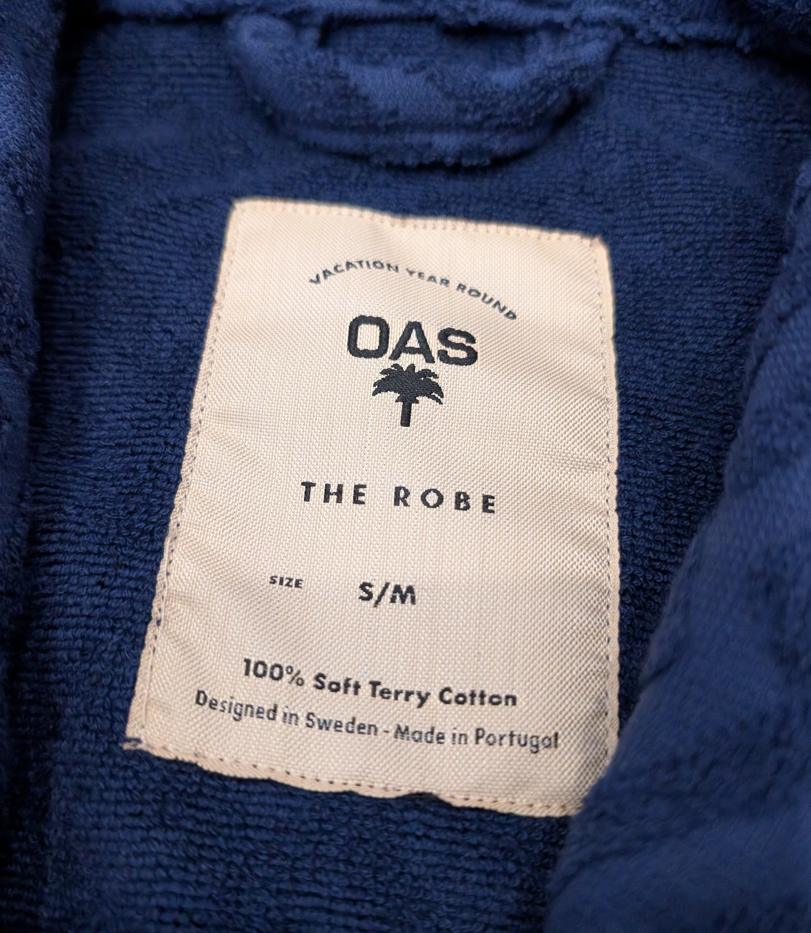 OAS OAS Double Breasted Terry Cotton Bath Robe Royal Size S/M Size ONE SIZE - 3 Thumbnail
