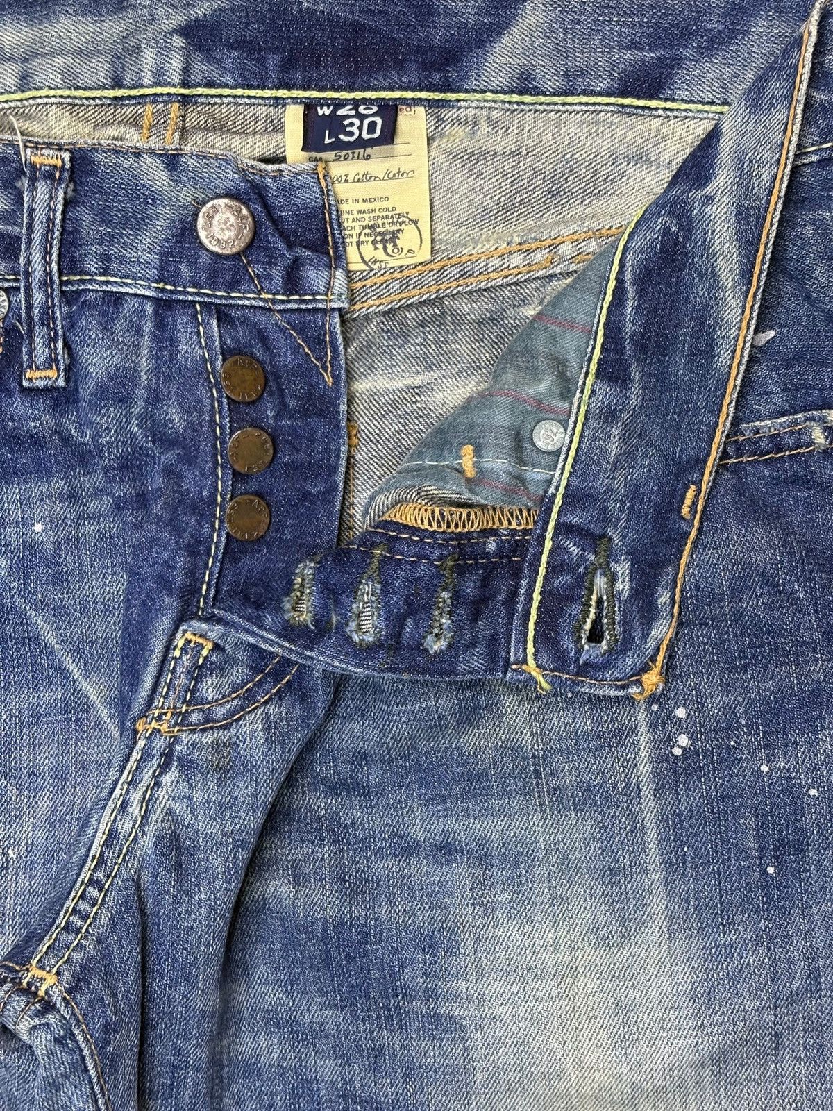 Abercrombie & Fitch Vintage Abercrombie Rusty Wash Painted Distress Baggy Jeans Size US 31 - 3 Thumbnail