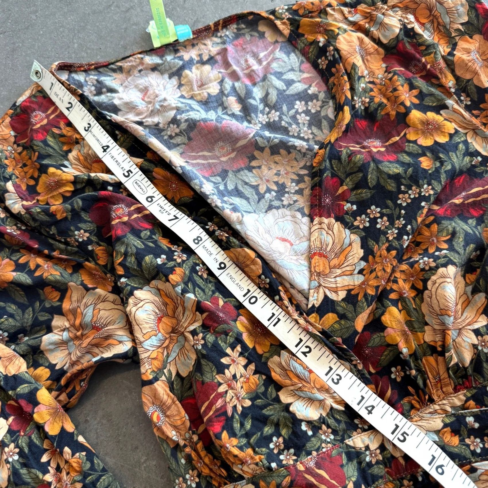 Farm Rio VINTAGE Farm Rio Madrid Floral Brown Wrap Maxi Dress Women's Petite Size S Size S / US 4 / IT 40 - 7 Thumbnail