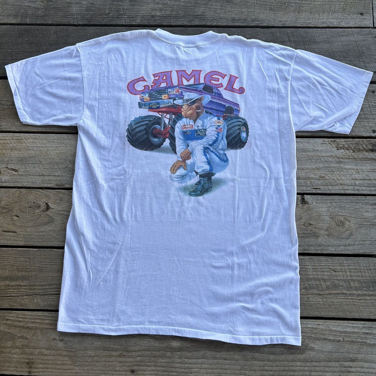 Vintage 90s Camel Motorsports Monster Truck Shirt Joe Camel