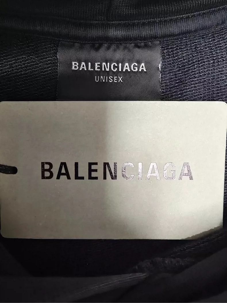 Balenciaga Balenciaga Black and Red 3 Bsports Worn Hoodie Size US XL / EU 56 / 4 - 4 Thumbnail