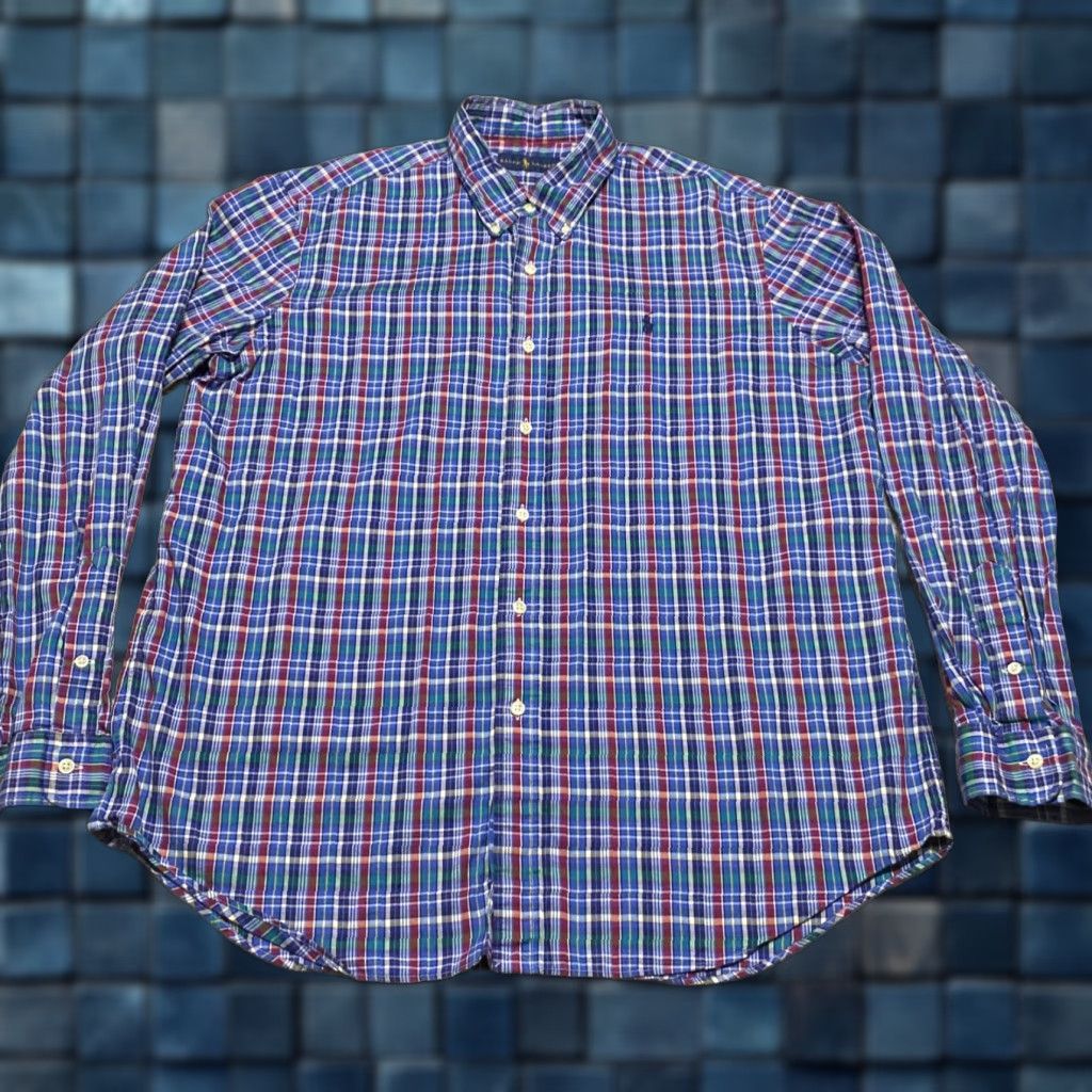 Ralph Lauren Ralph Lauren Mens XL Shirt Multicolor Plaid Check Long Sleeve Button-Down Cotton Size US XL / EU 56 / 4 - 1 Thumbnail