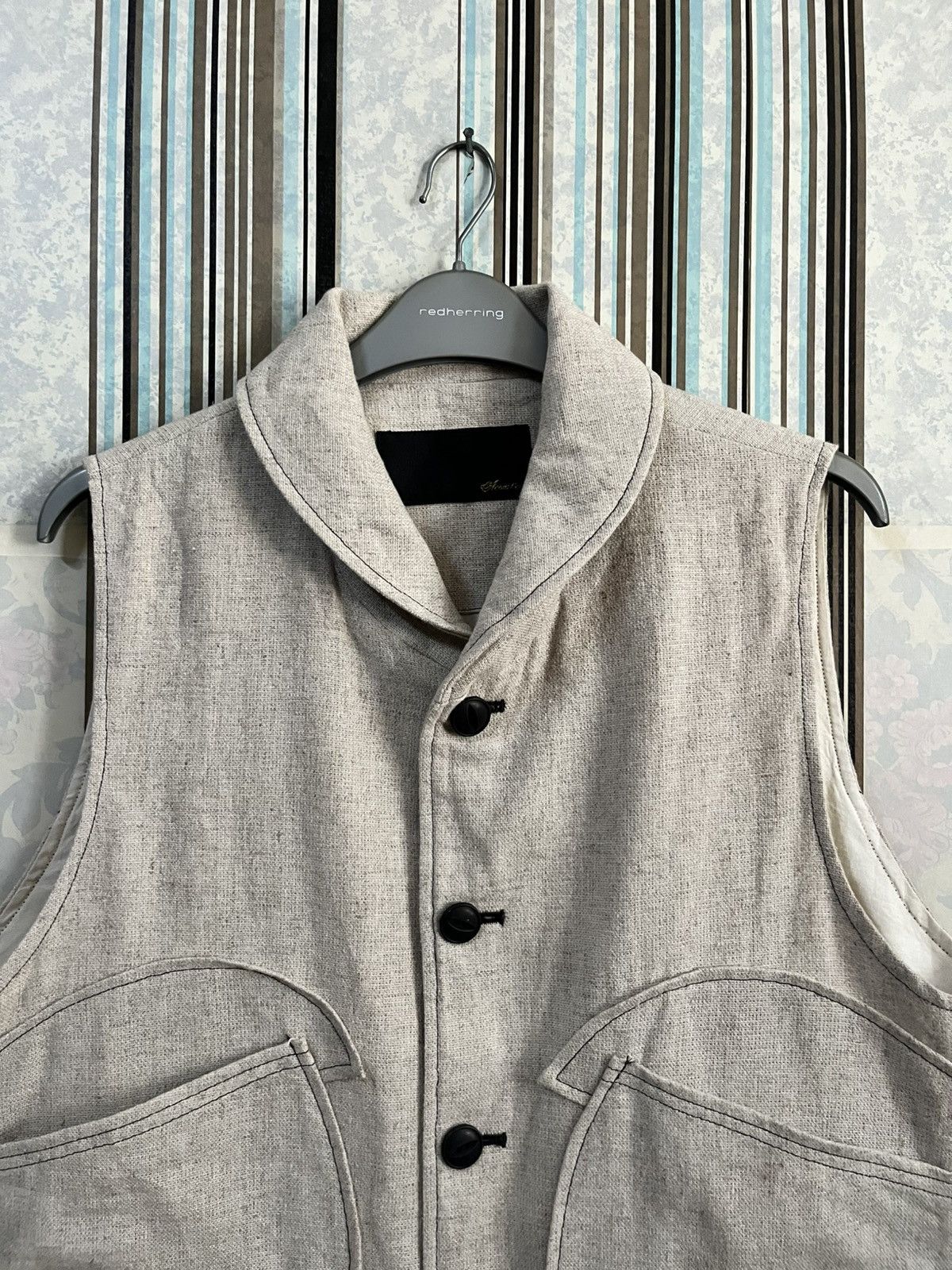 Japanese Brand 2000s ACOUSTIC waistcoat flap-poc #H2 Size US L / EU 52-54 / 3 - 3 Thumbnail
