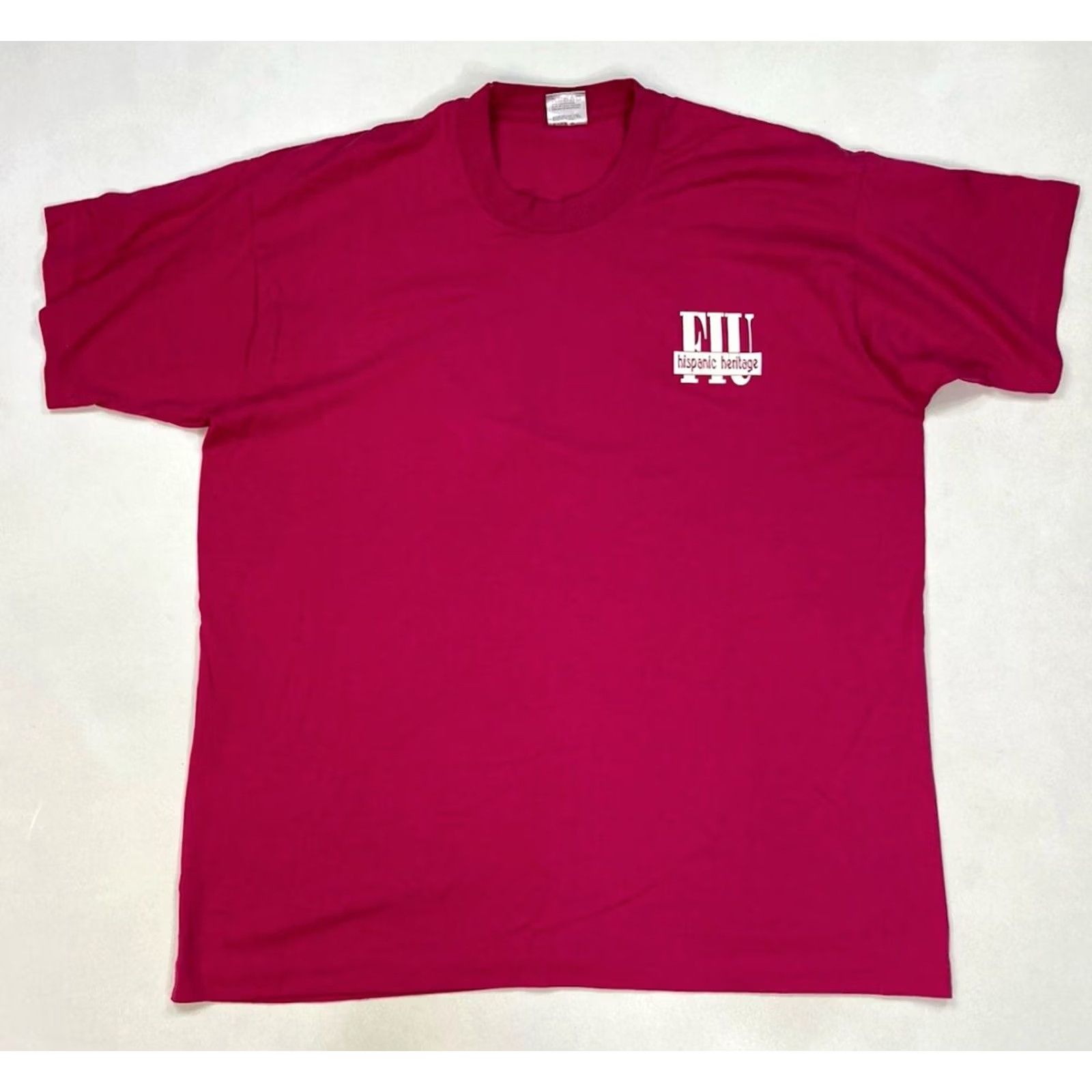 Fruit Of The Loom VINTAGE FIU Hispanic Heritage T-Shirt Men XL Gray Cotton 90s Graphic Print Crew Neck Short Sleeve Logo 1990-1999 USA 90s Mens Tall Size US XL / EU 56 / 4 - 4 Thumbnail