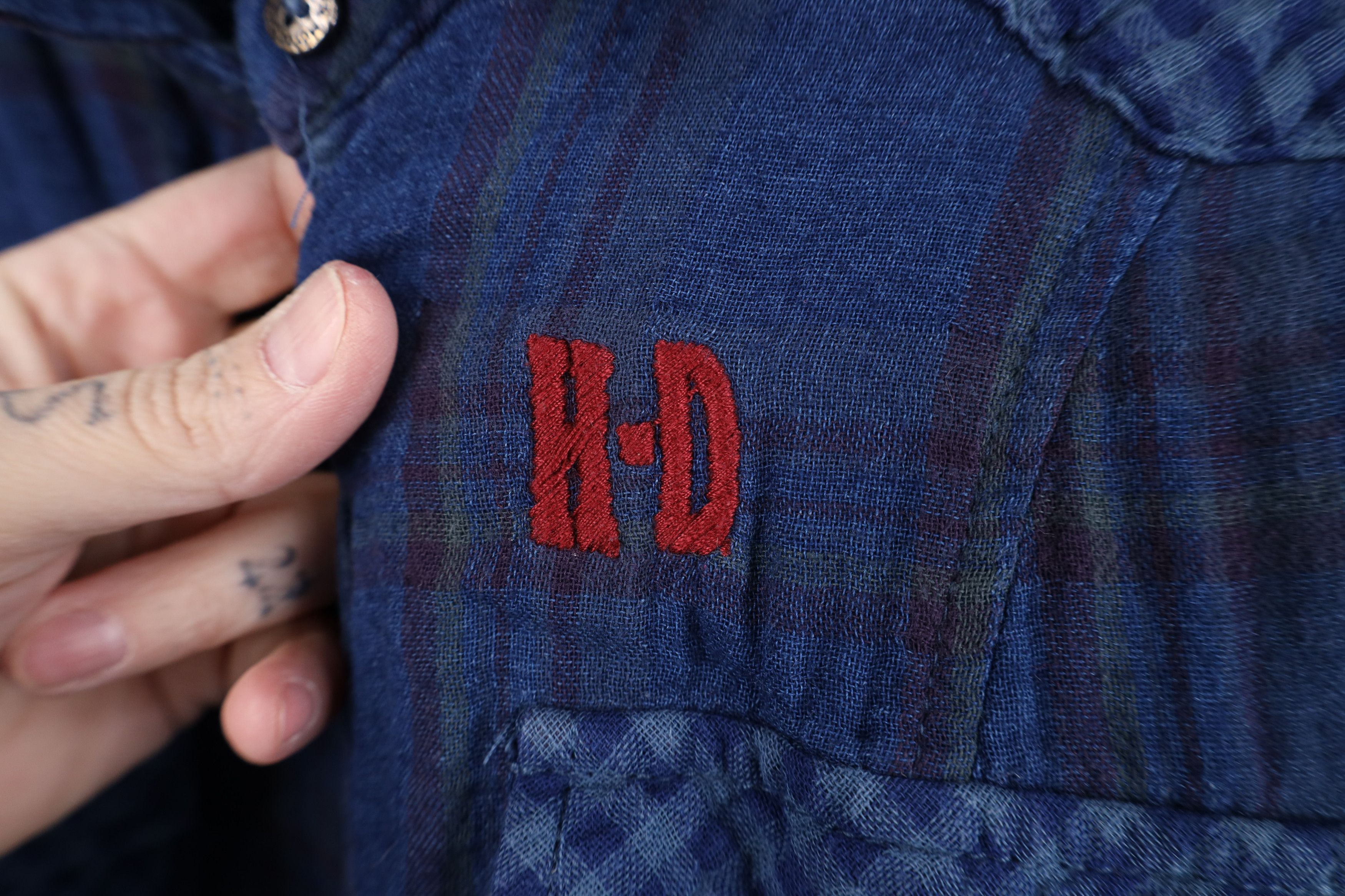 Harley Davidson Vintage Harley Davidson Flannel Collared Button Shirt Size L / US 10 / IT 46 - 4 Thumbnail