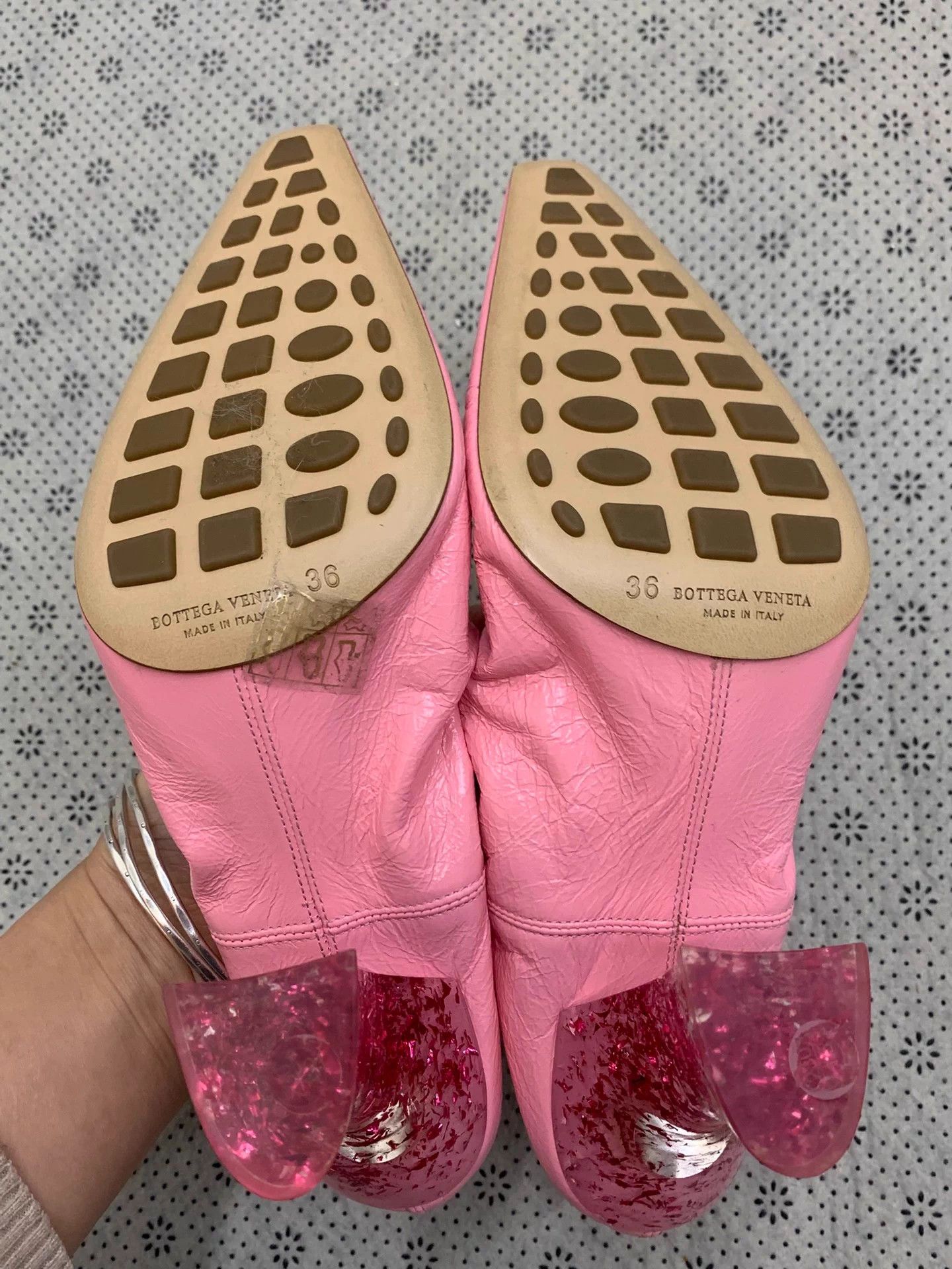 Bottega Veneta Bottega Veneta Pink Crystal Witchy Heels 36 Unworn Size US 5 / IT 35 - 4 Thumbnail