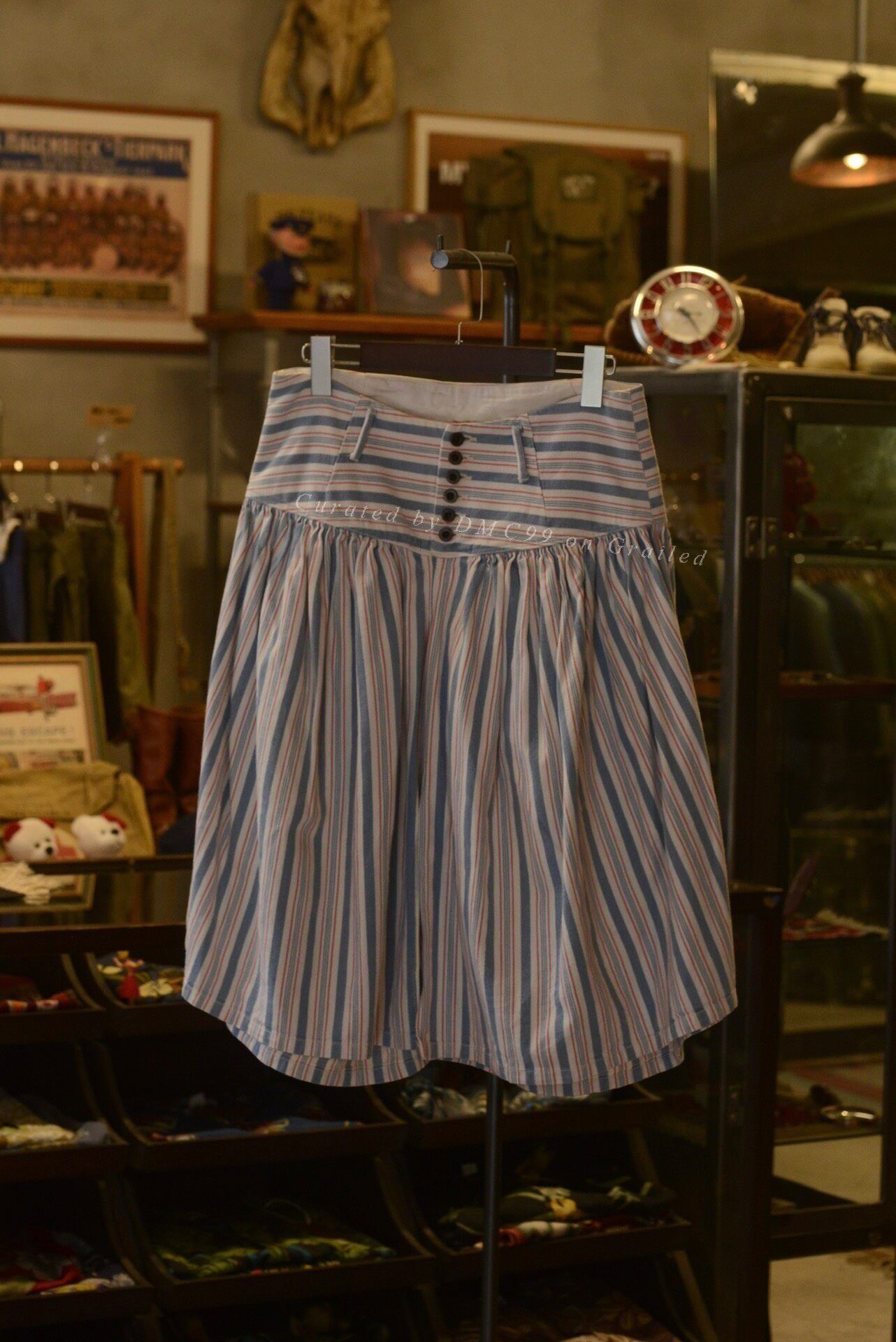 Kapital Kapital Striped High-Waist Cropped Culottes Size 40" / US 18 - 1 Thumbnail