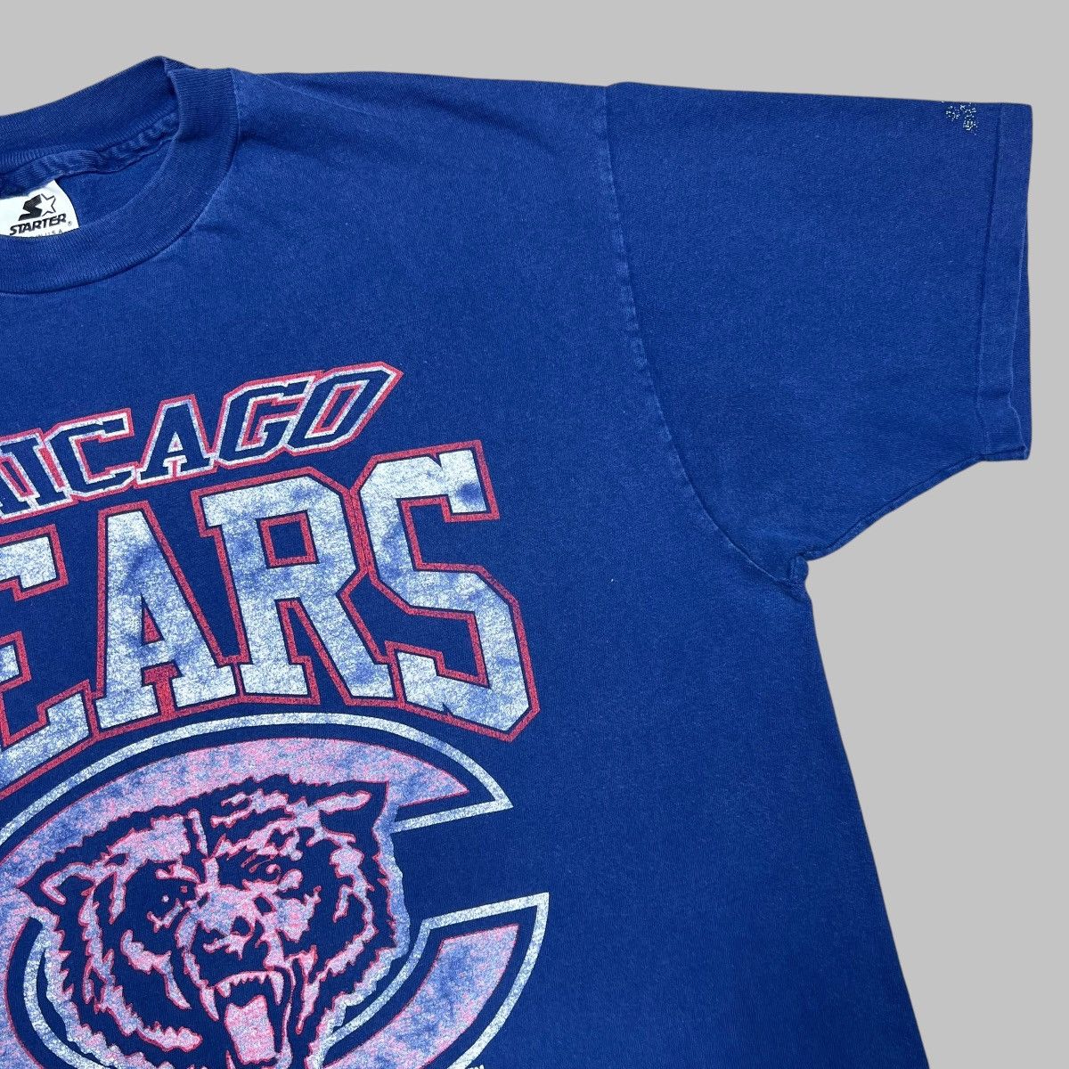 NFL × Starter × Vintage Vtg 90s NFL Chicago Bears Spell Out 3D Graphic Starter Tee Size US XL / EU 56 / 4 - 6 Thumbnail