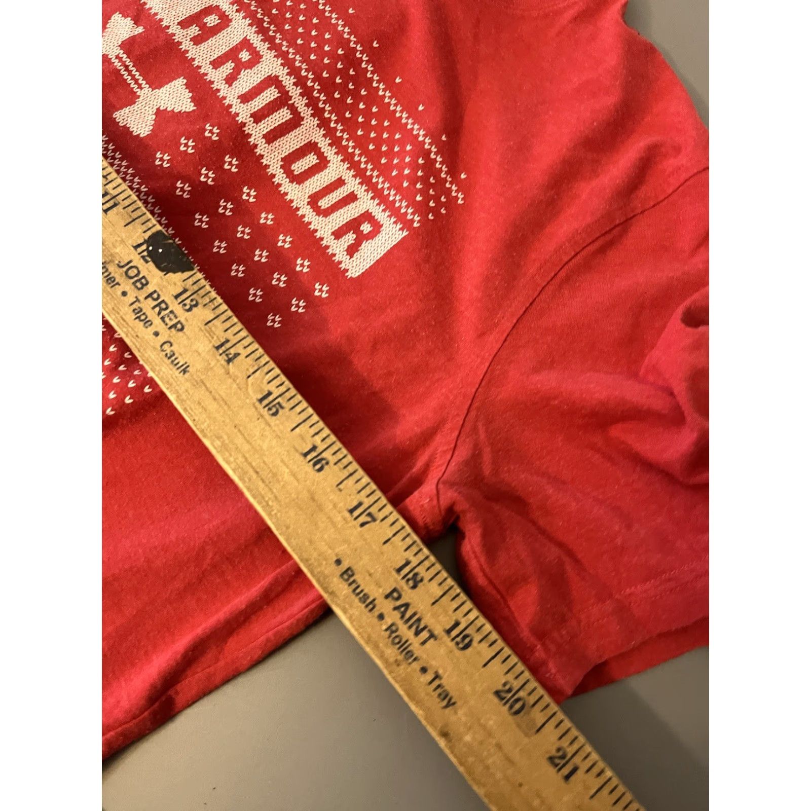 Under Armour Under Armour T-Shirt Shirt Mens Small Red Logo Short Sleeve Crew Neck Cotton Blend Holiday Christmas Pattern Activewear Size US S / EU 44-46 / 1 - 5 Thumbnail