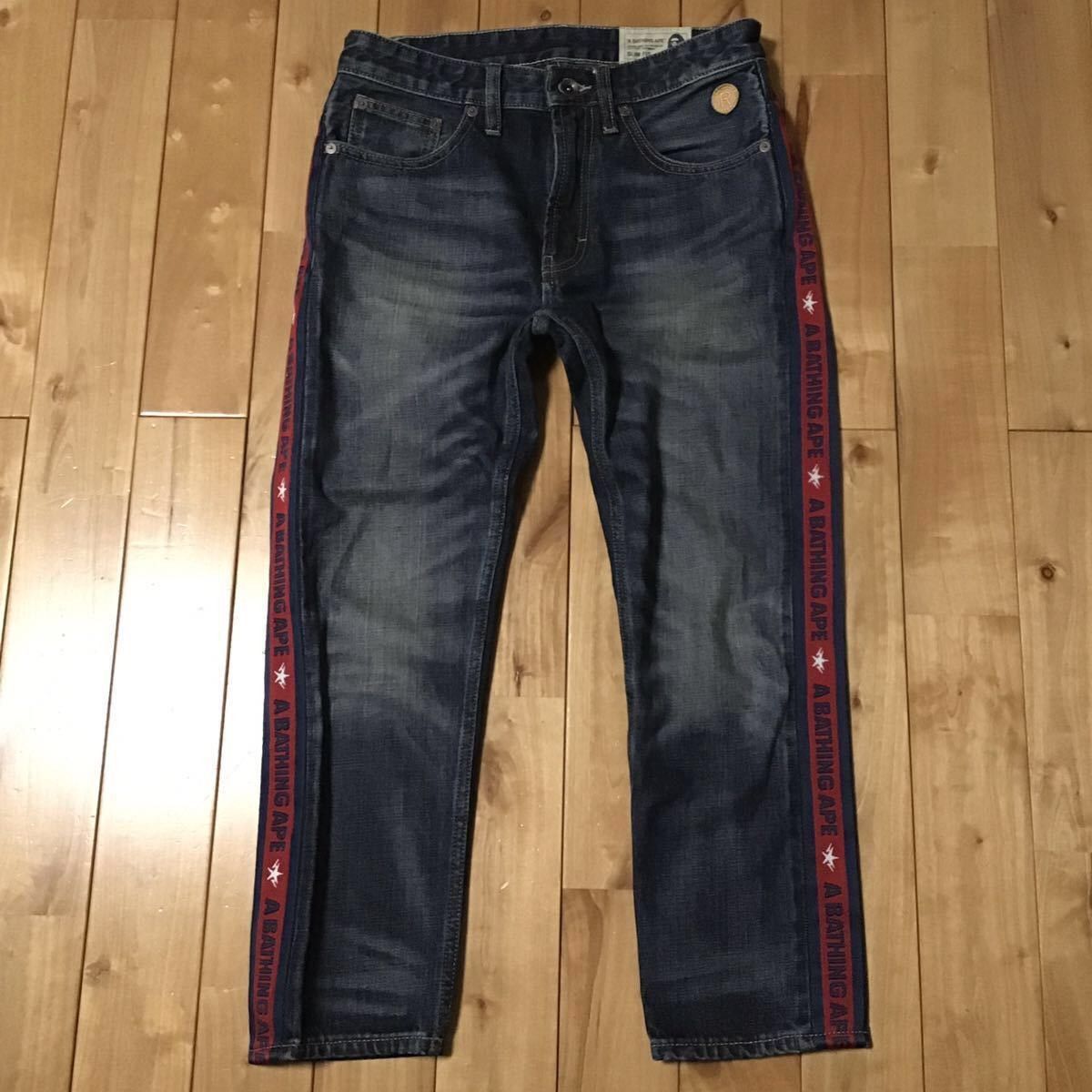 Bape BAPE STA LOGO embroidery slim fit denim pants APE ★size S Size US 30 / EU 46 - 3 Thumbnail