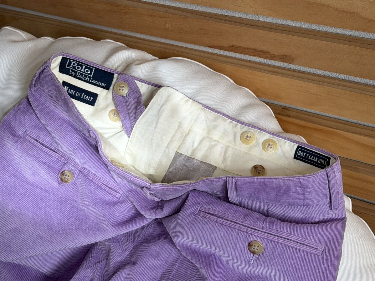 Polo Ralph Lauren Vintage Polo RL Italian Lavender Corduroy Bermuda 30 Size US 30 / EU 46 - 9 Thumbnail
