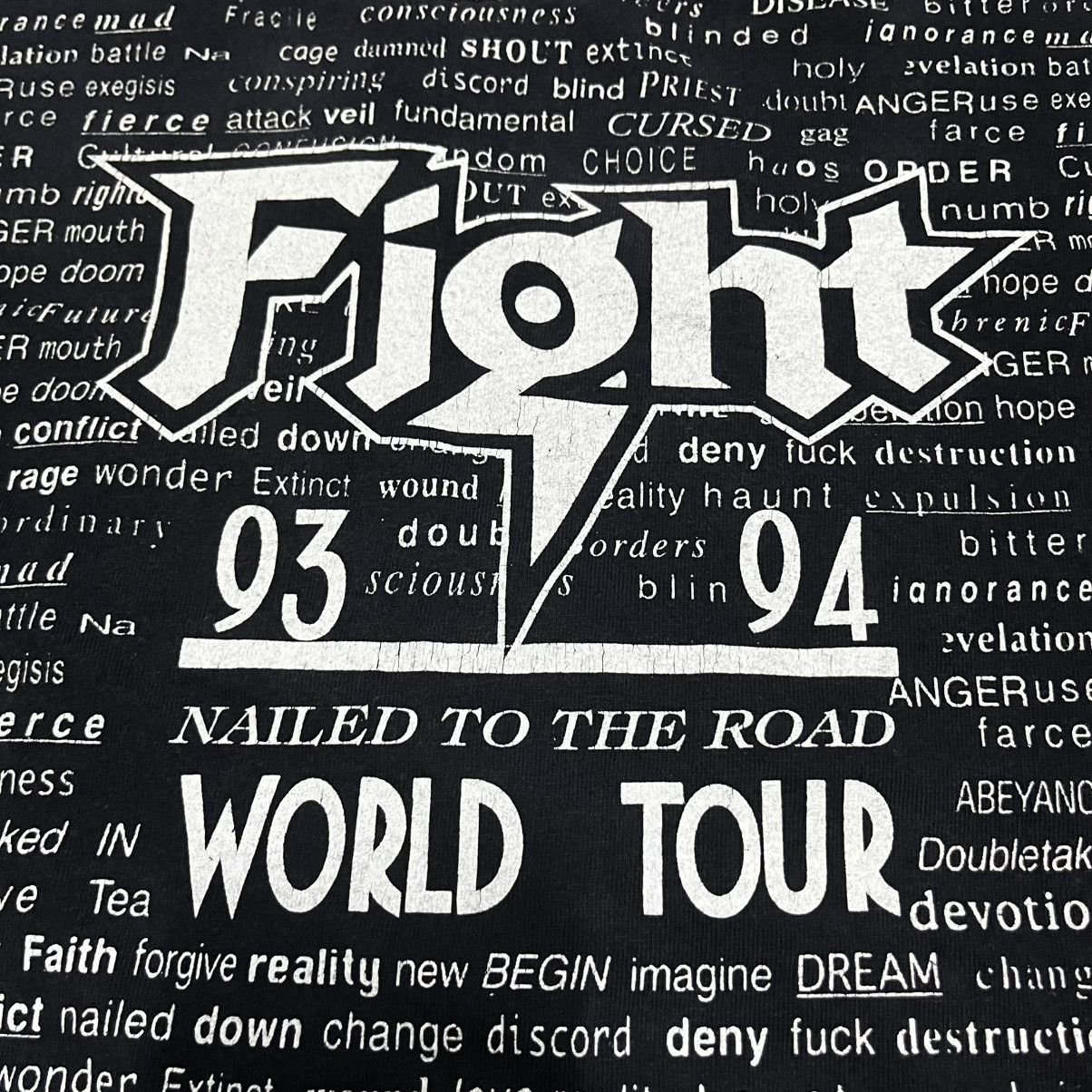 Band Tees Vintage 90s Fight Nailed To The Road World Tour T Shirt Size US L / EU 52-54 / 3 - 6 Thumbnail