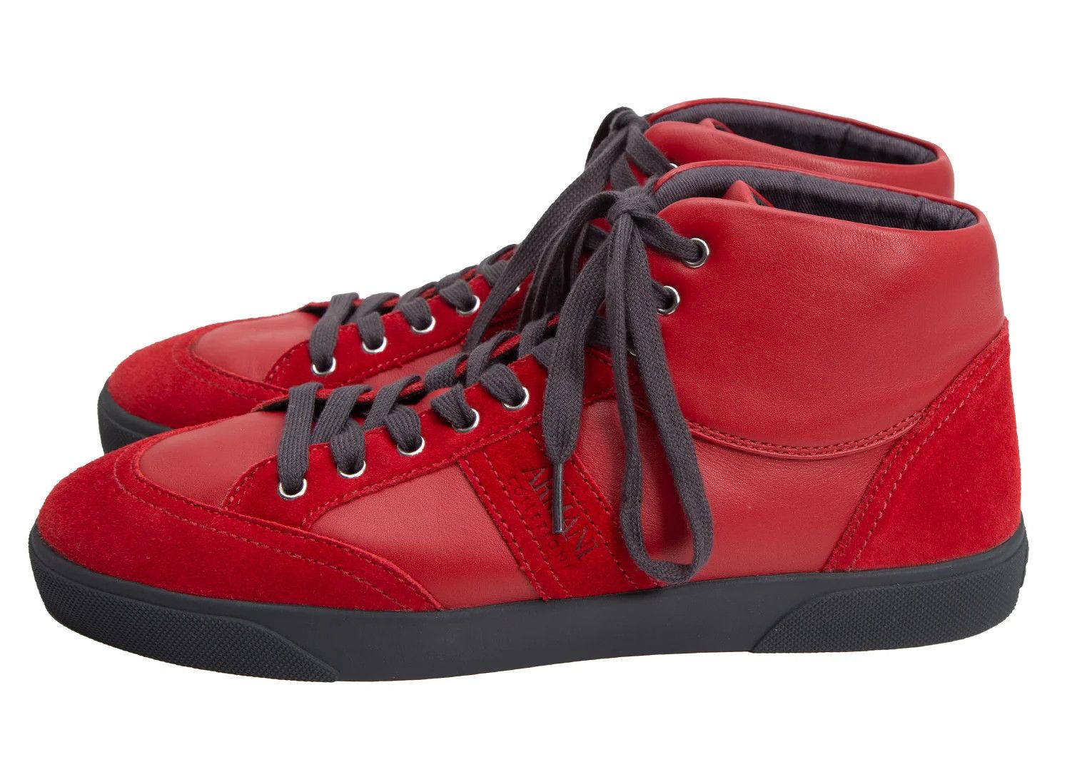 Armani Collezioni Suede and Leather Sneakers in Red EUR44 Size US 5 / EU 37 - 3 Thumbnail