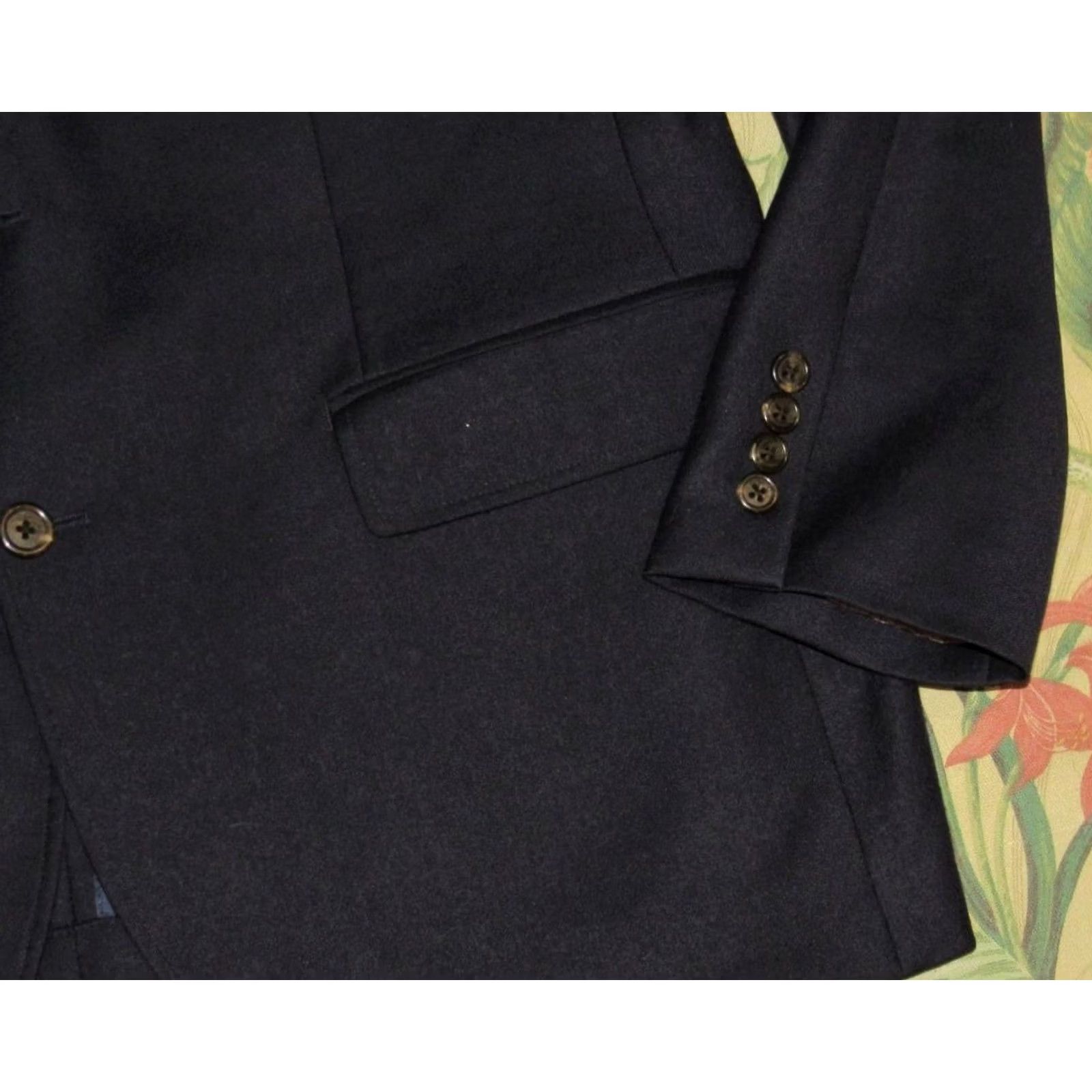 Vintage J CREW Ludlow Slim Fit Legacy Blazer In American Wool 44R Men Blazer Blue 44R Size 44R - 3 Thumbnail