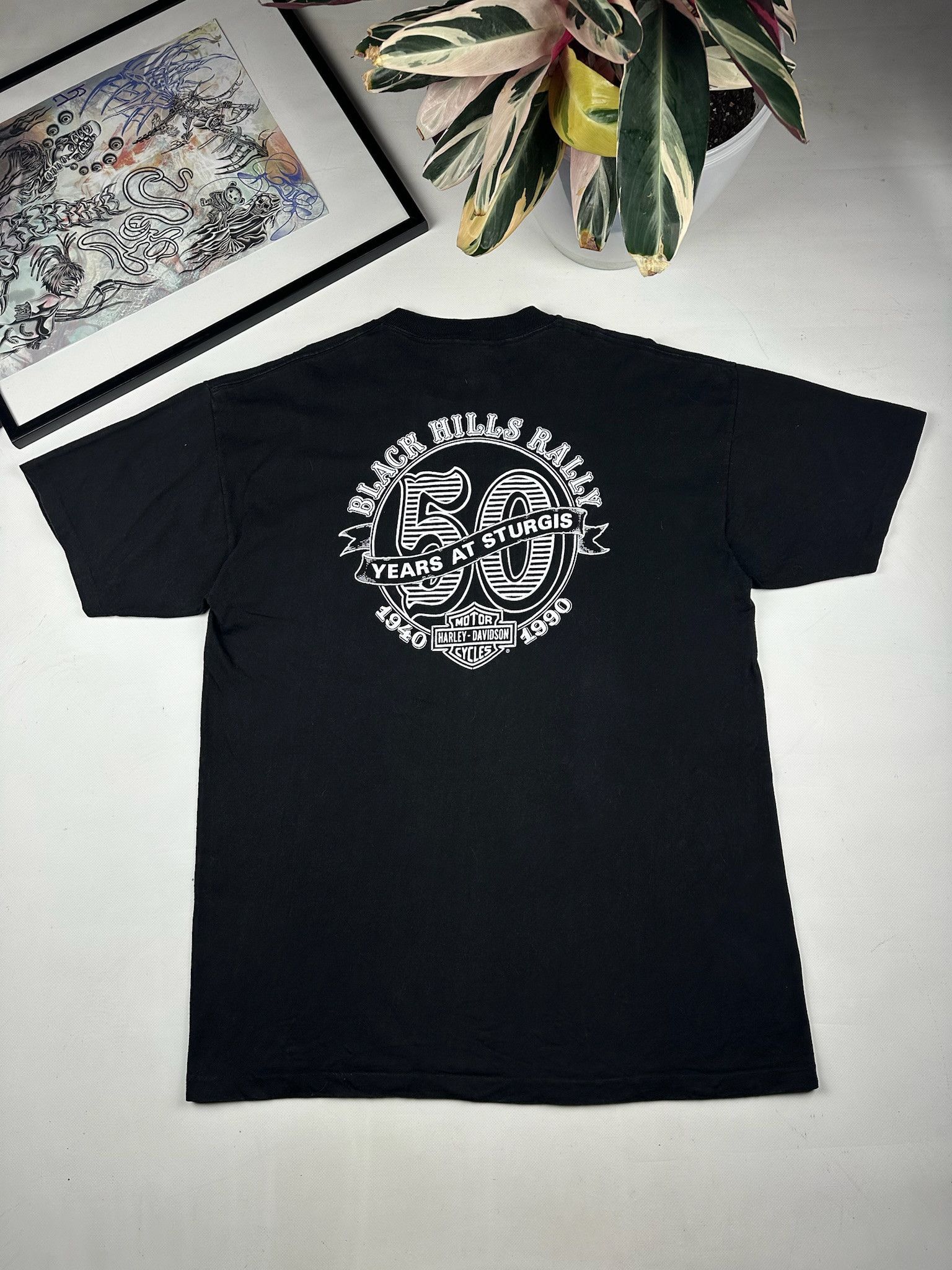 Harley Davidson Vintage rare 3D emblem short sleeve tee Size US XL / EU 56 / 4 - 5 Thumbnail