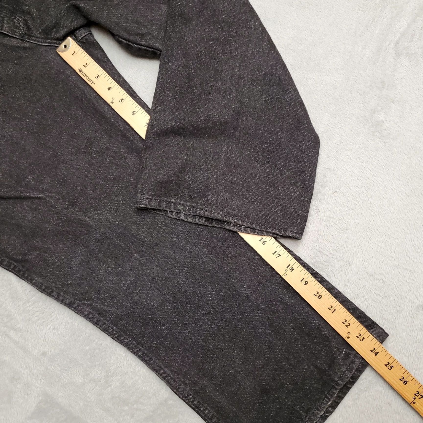 Vintage VINTAGE Rustler Mens Jeans 46x24 Black Denim 100% Cotton Made in USA Western American Casual Size US 30 / EU 46 - 6 Thumbnail
