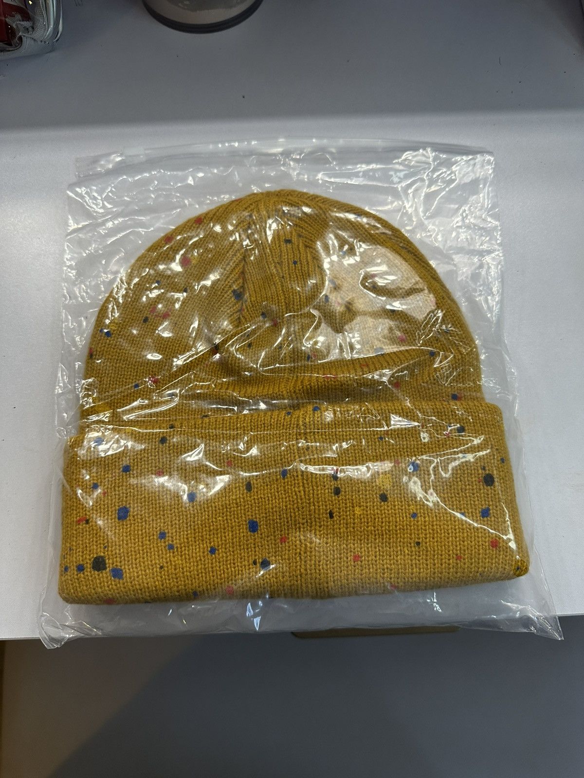 Carhartt CUSTOM carhartt beanie black w/ paint splattered brand new Size ONE SIZE - 4 Thumbnail