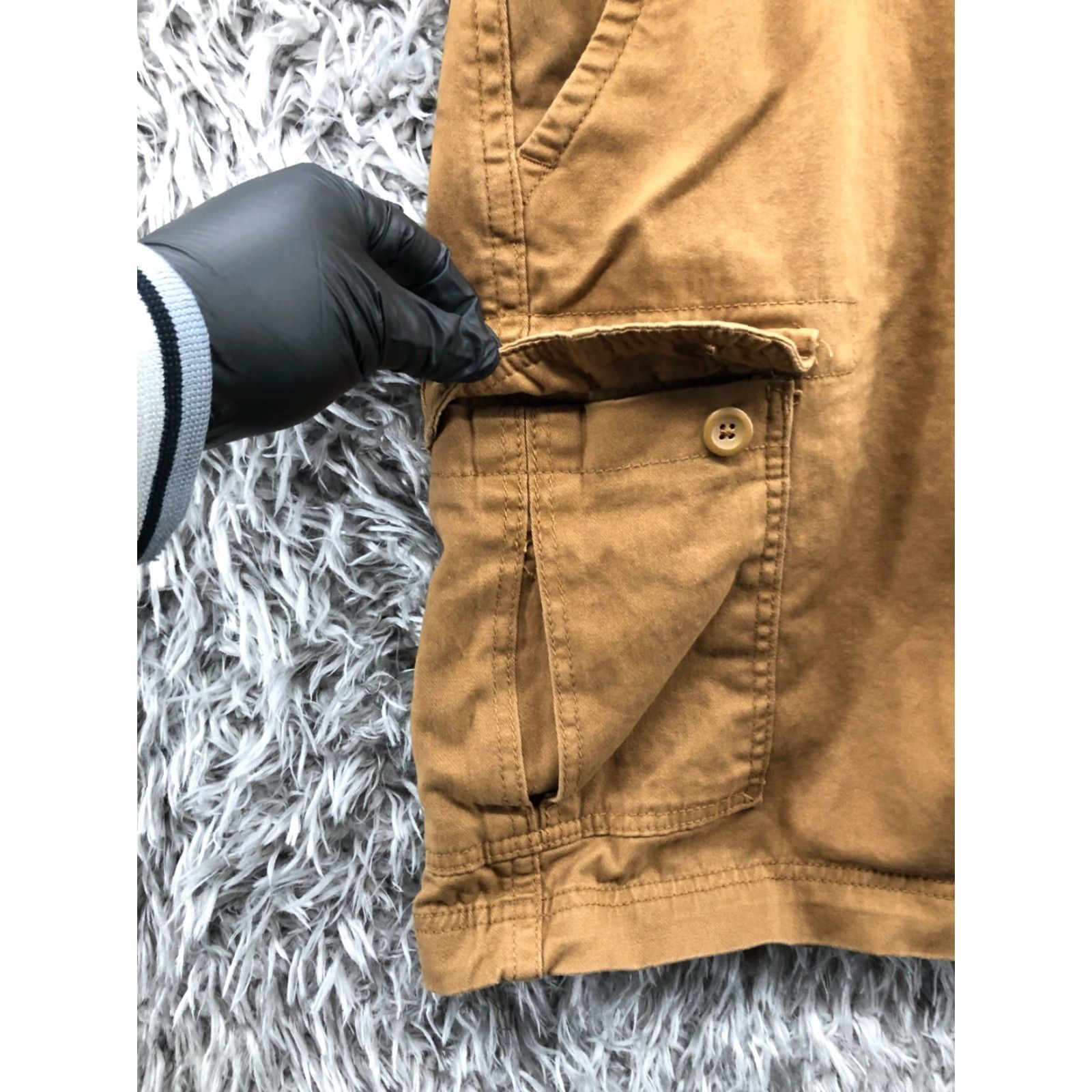 Vintage St. John's Bay Cargo Shorts Mens 40 Mid Rise Beige Brown 5-Pocket Denim Stretch Regular Fit Classic Outdoor Vintage No Size US 40 / EU 56 - 5 Thumbnail