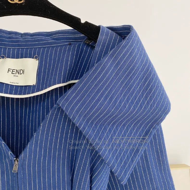 Fendi Fendi Blue striped jacket Size S / US 4 / IT 40 - 3 Thumbnail