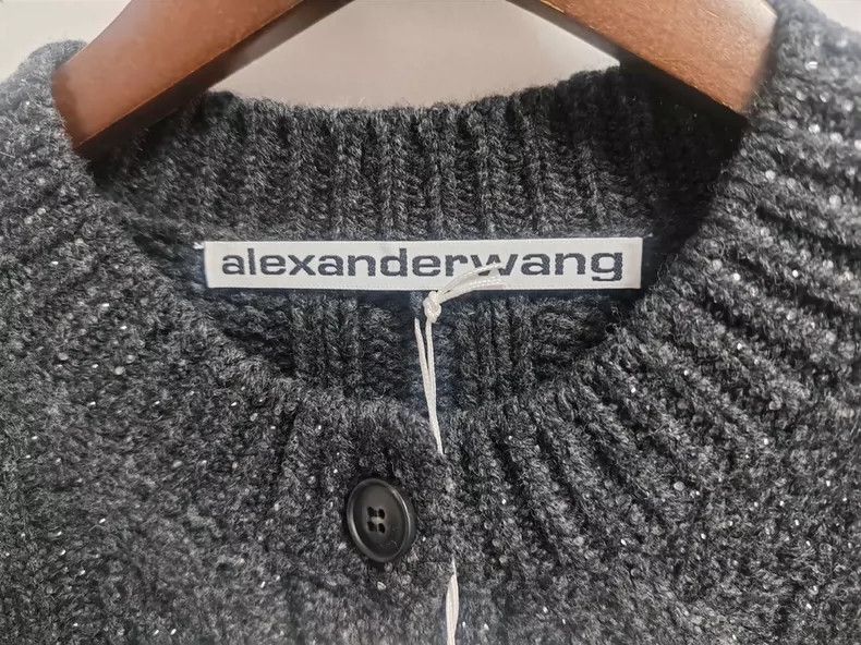 Alexander Wang Alexander Wang FW24 Crewneck Crystal Button Sweater- Size S / US 4 / IT 40 - 3 Thumbnail