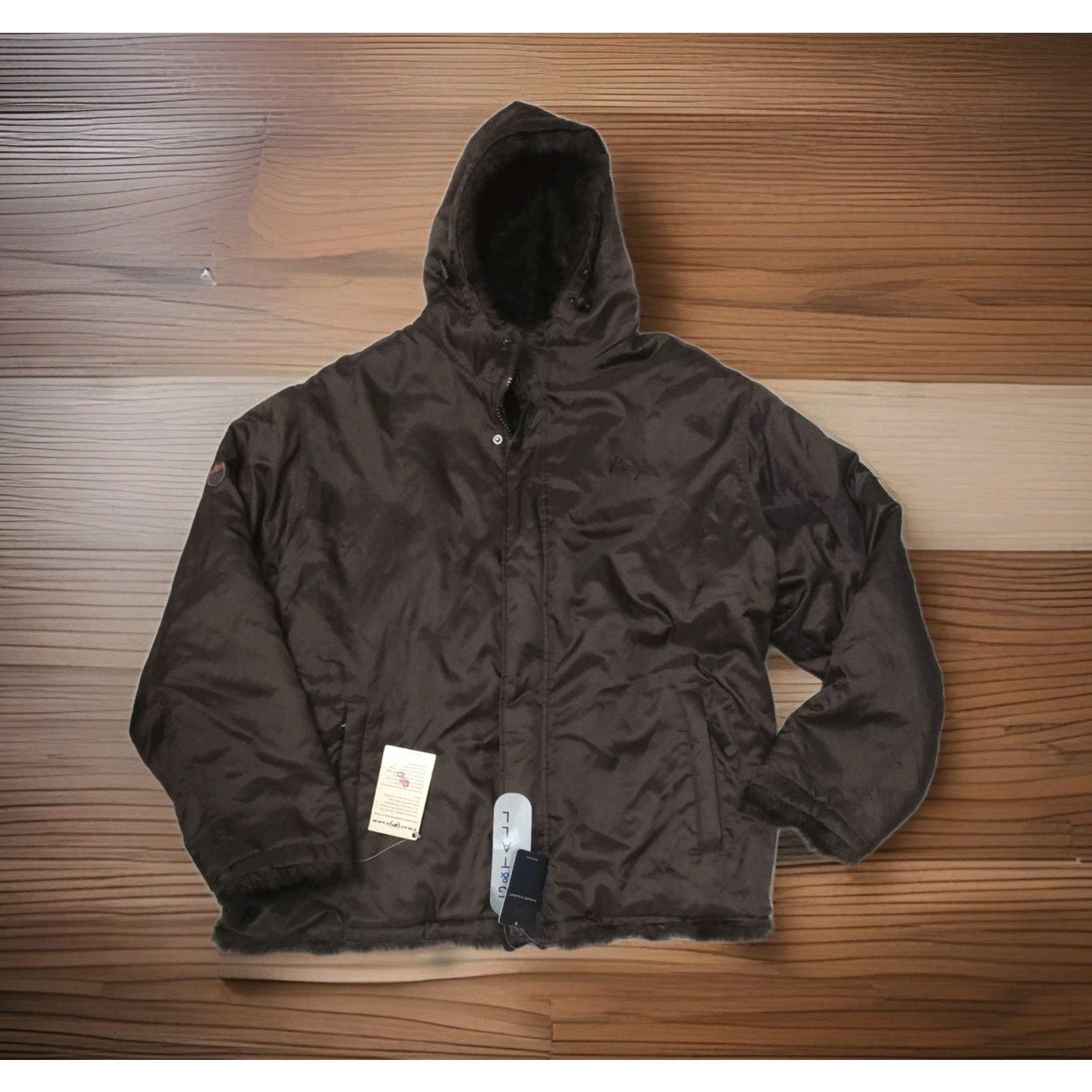 Phat Farm Phat Farm VTG Y2K Reversible Jacket Faux Fur Puffer Hooded Size US XXL / EU 58 / 5 - 3 Thumbnail