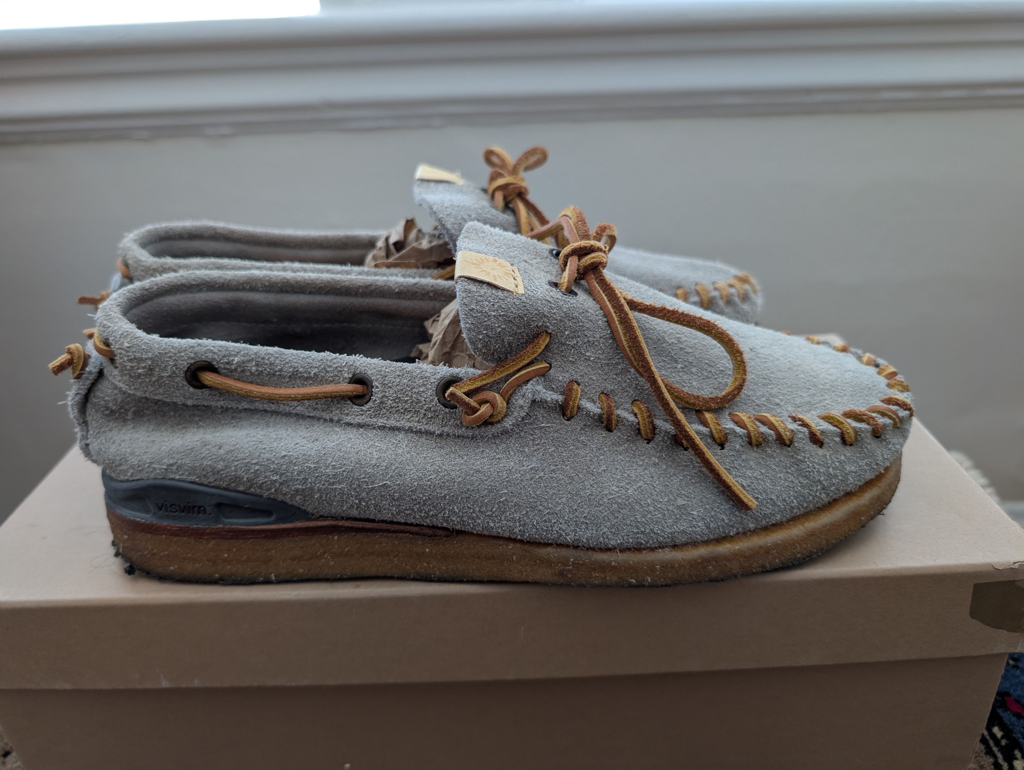 9.5] VISVIM 15AW YUCCA MOC MID FOLK SUEDE MOCCASINS SHOES