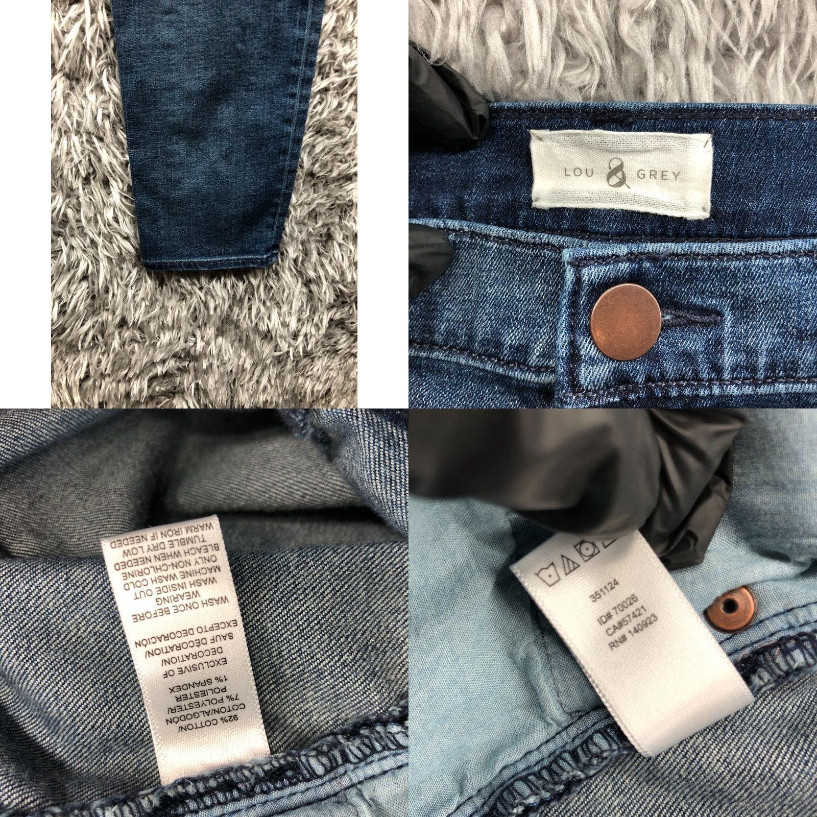 Lou & Grey Lou & Grey Skinny Jeans Size 6 Womens Mid Rise Blue Denim Slim Fit, 5-Pocket, 30 Inseam, Regular Rise, Belt Loops, Zip, Cotton, Medium Wash, Jeans Size 28" / US 6 / IT 42 - 8 Thumbnail