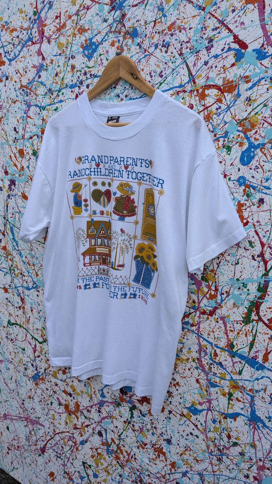 Fruit Of The Loom Vintage single stitch tshirt grandparents Fruit Of the Loom Size US L / EU 52-54 / 3 - 3 Thumbnail