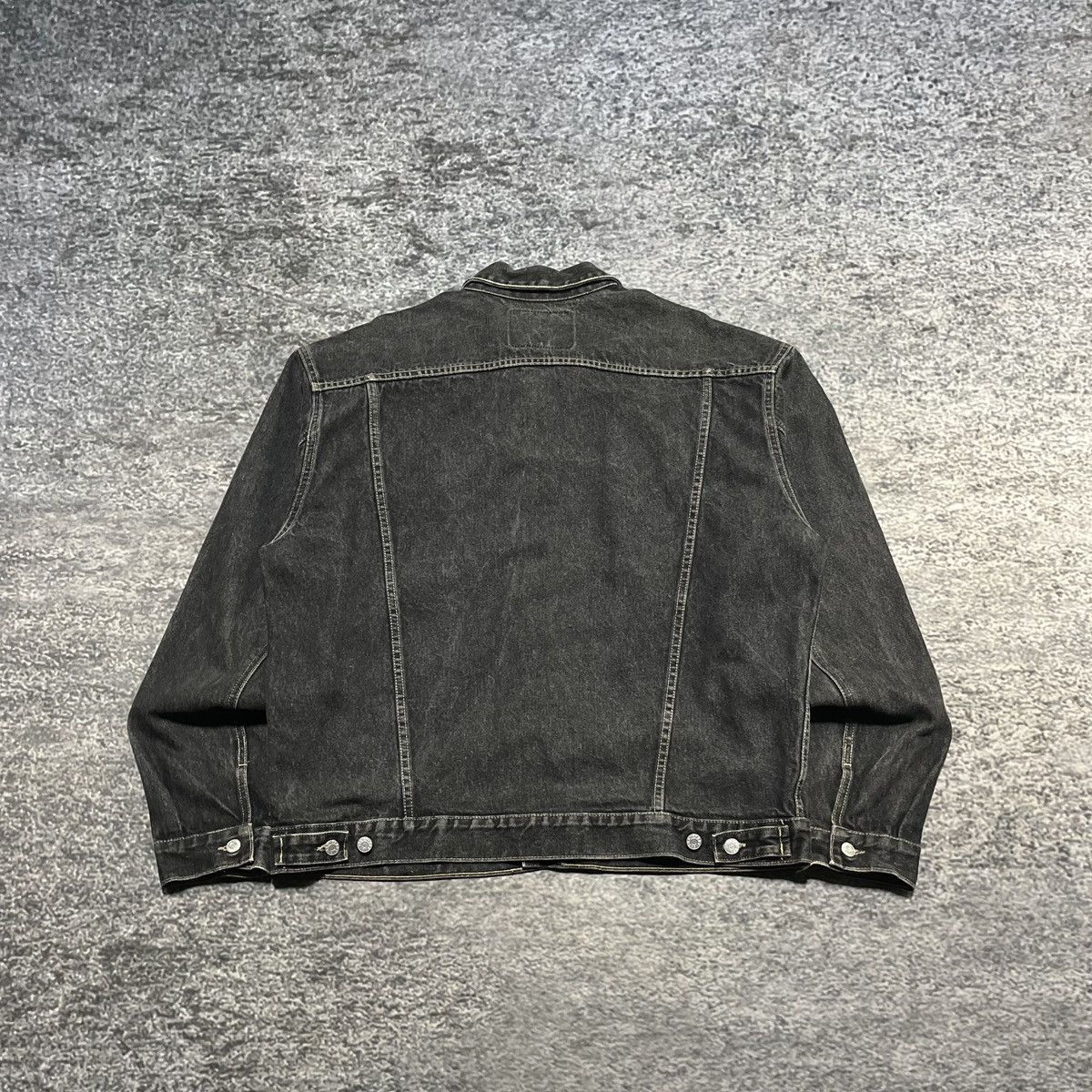 Guess VINTAGE 90s GUESS BLACK DENIM TRUCKER JACKET GRUNGE SIZE 3XL Size US XXL / EU 58 / 5 - 2 Thumbnail