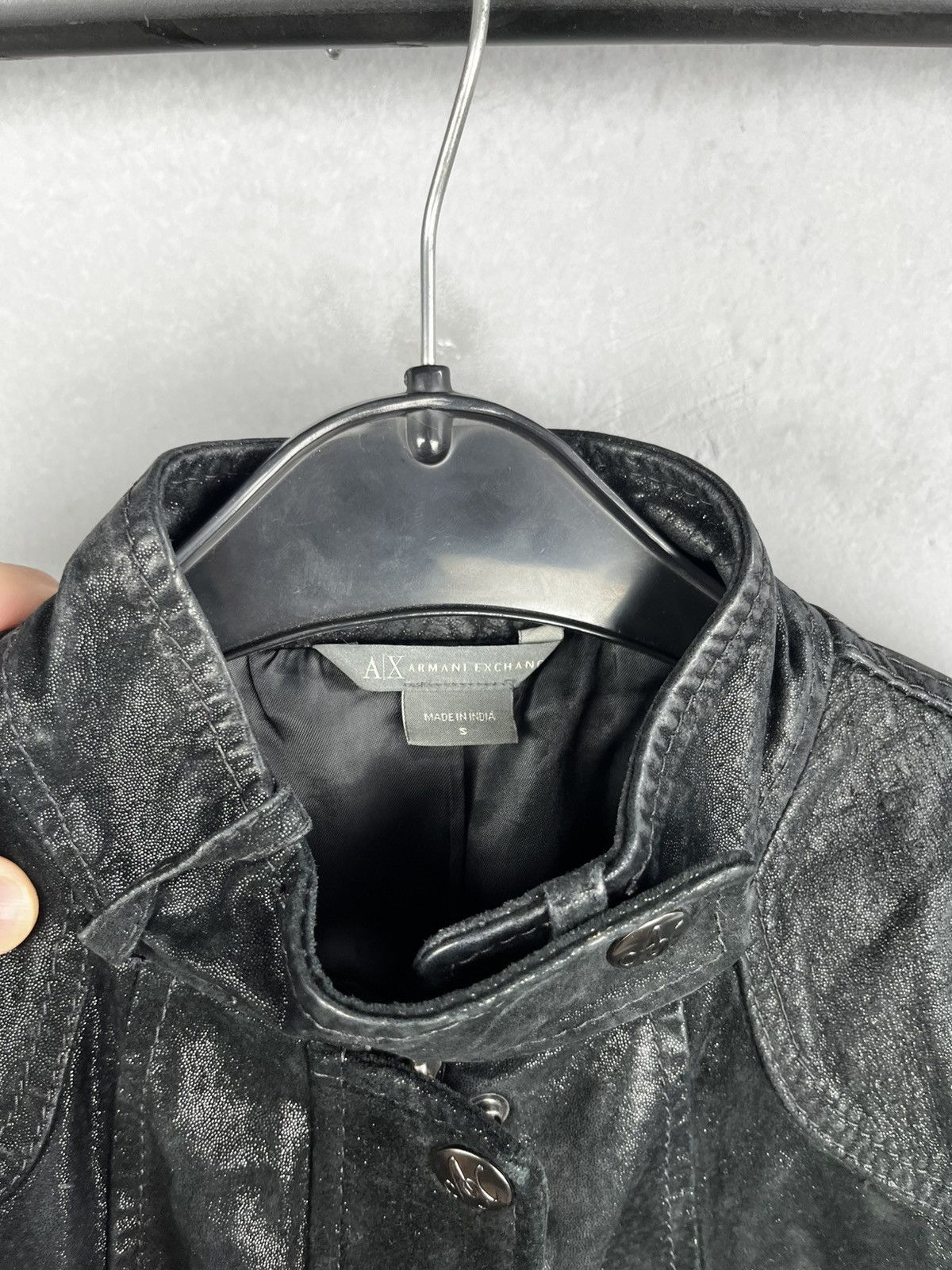 Armani Armani leather jacket biker size s Size S / US 4 / IT 40 - 11 Thumbnail