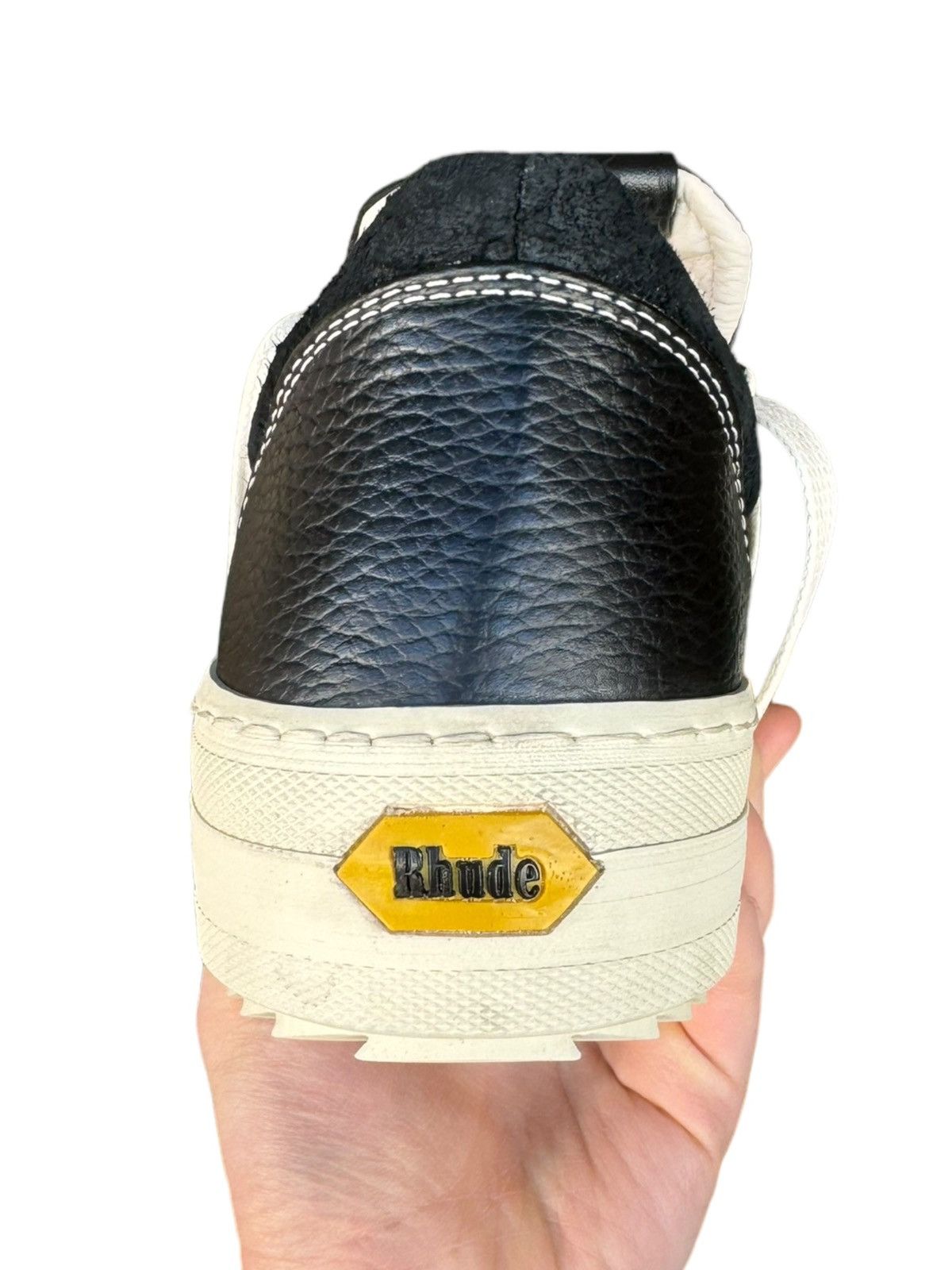 Rhude V1 Black Suede Leather Lo Sneaker Size US 12 / EU 45 - 12 Thumbnail