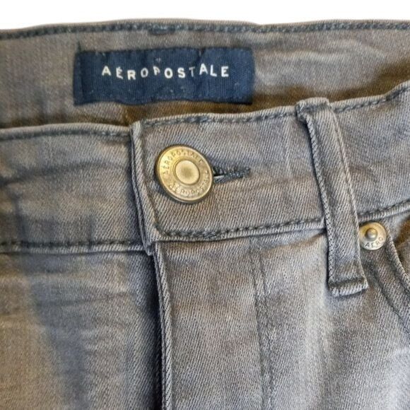 Aeropostale Aeropostale Size 8 Jegging Jeans High Waisted Denim Gray Ank Size 30" / US 8 / IT 44 - 2 Thumbnail