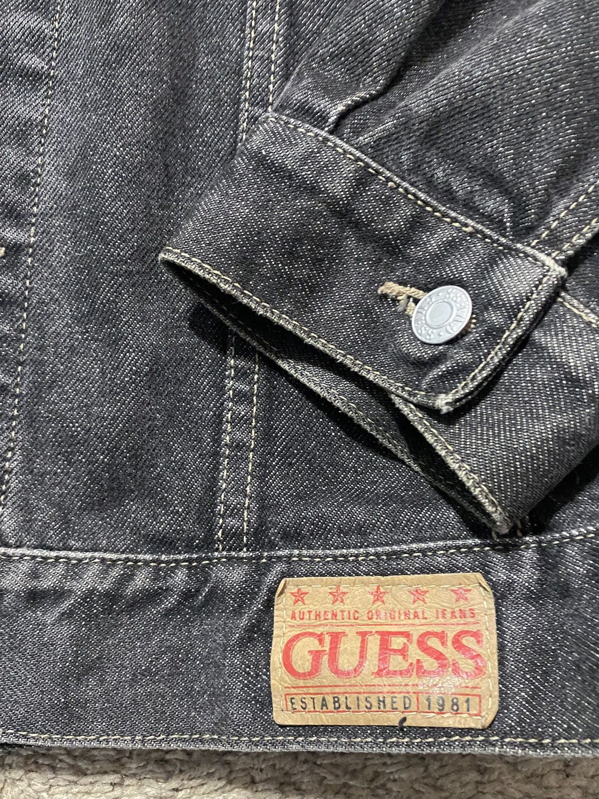 Guess Authentic Guess Black Denim Jacket Size US M / EU 48-50 / 2 - 8 Thumbnail