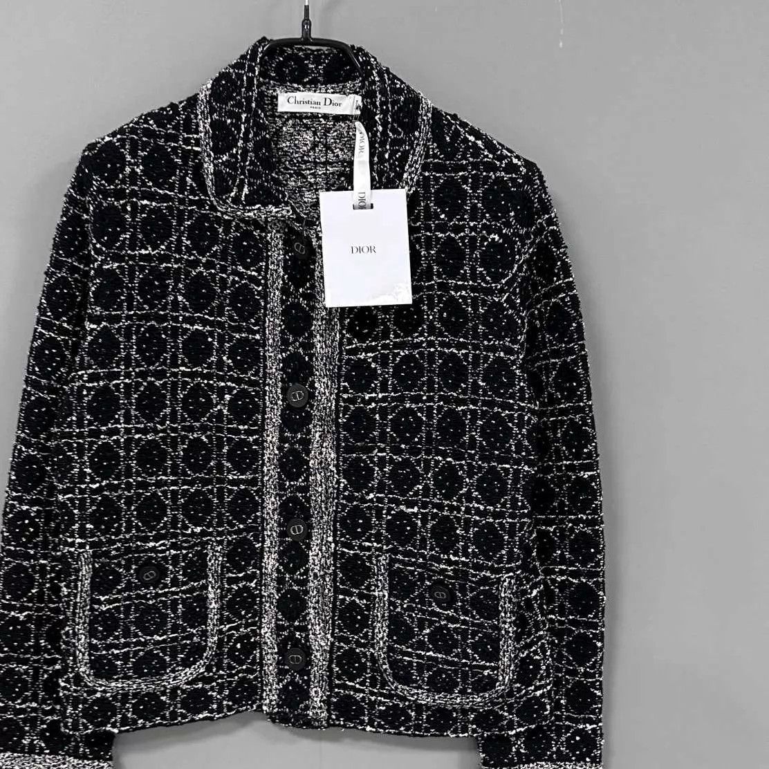 Dior Dior Black White Houndstooth Tweed Jacket Size 36 Size XS / US 0-2 / IT 36-38 - 2 Thumbnail