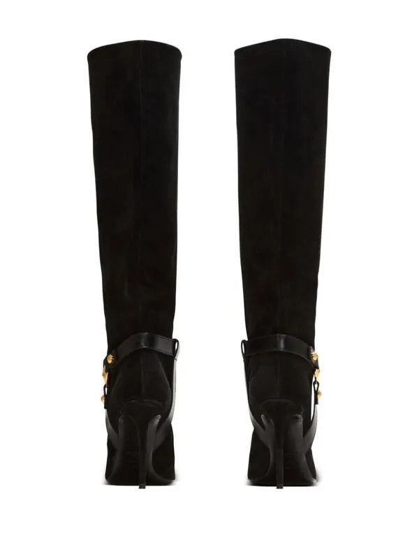 Balmain o1s1wg110126 Eva 95mm Biker Boots in Black Size US 9 / IT 39 - 3 Thumbnail