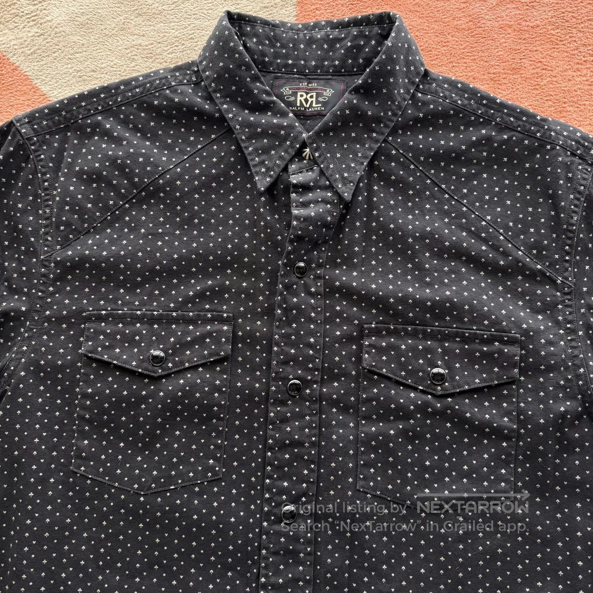 RRL Ralph Lauren RRL Black Poker Western Shirt. Size US M / EU 48-50 / 2 - 1 Thumbnail