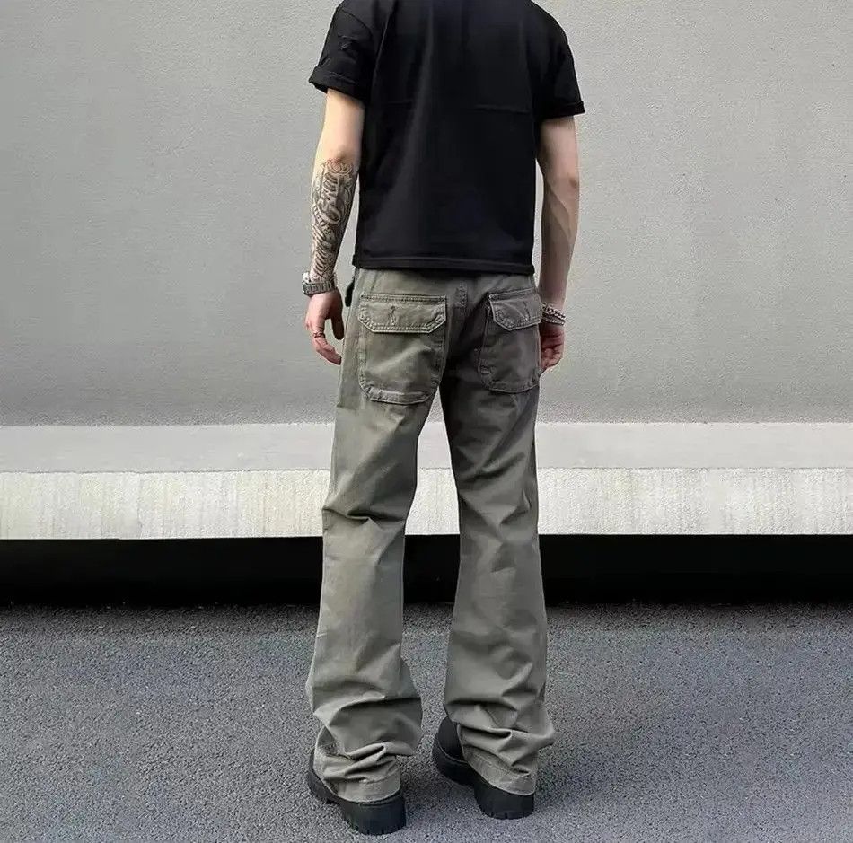 Japanese Brand Streetwear Design Pocket Punk Loose Straight Cargo Pants Size US 34 / EU 50 - 2 Thumbnail