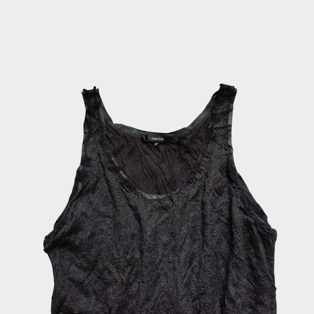 Shellac Shellac glitter leather trim vkei sleeveless tee Size US S / EU 44-46 / 1 - 3 Thumbnail