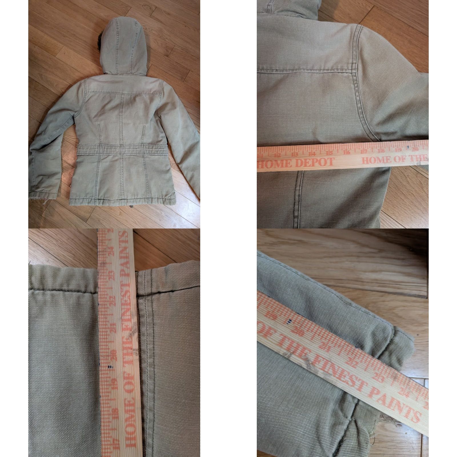 Abercrombie & Fitch VINTAGE Abercrombie & Fitch Canvas Cargo Field Coat Hooded Fur Trim Green M Women Juniors Size M Coat Size M / US 6-8 / IT 42-44 - 8 Thumbnail