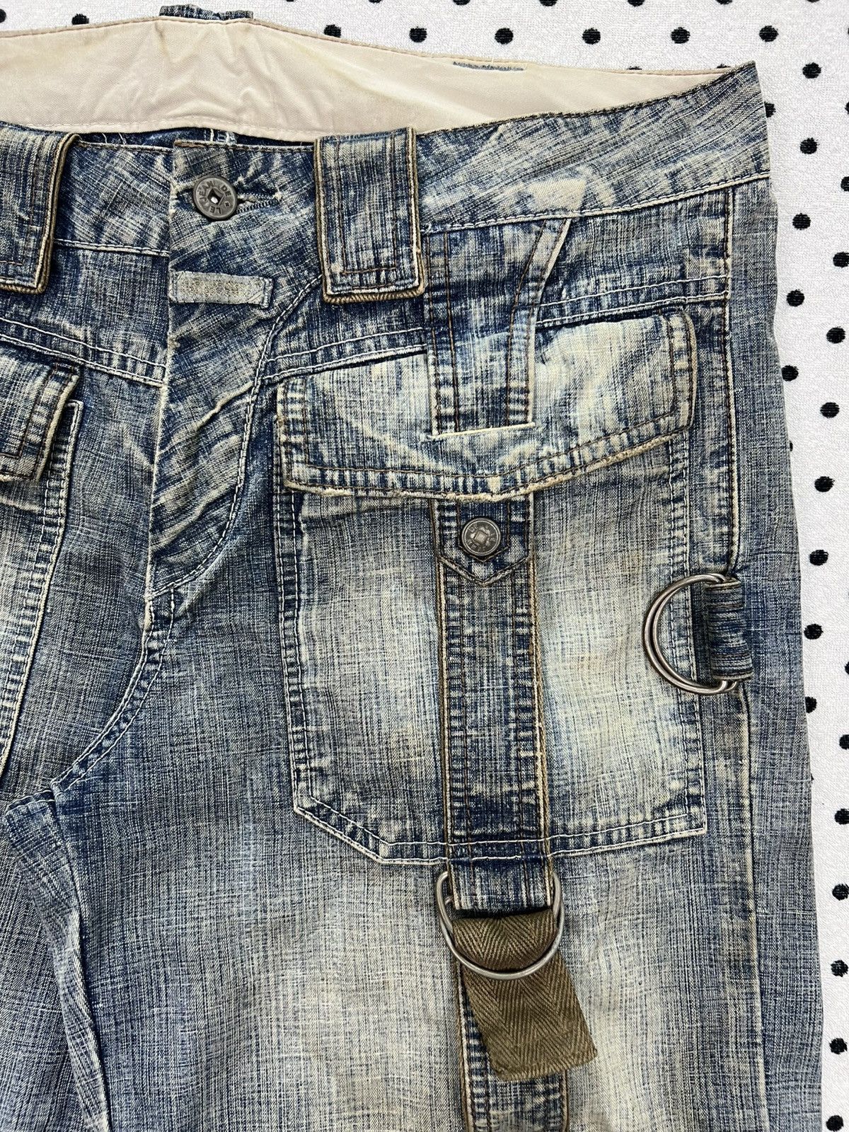 Marithe + Francois Girbaud Marithe Francois Girbaud Distressed Bondage Denim Shorts Size US 34 / EU 50 - 6 Thumbnail