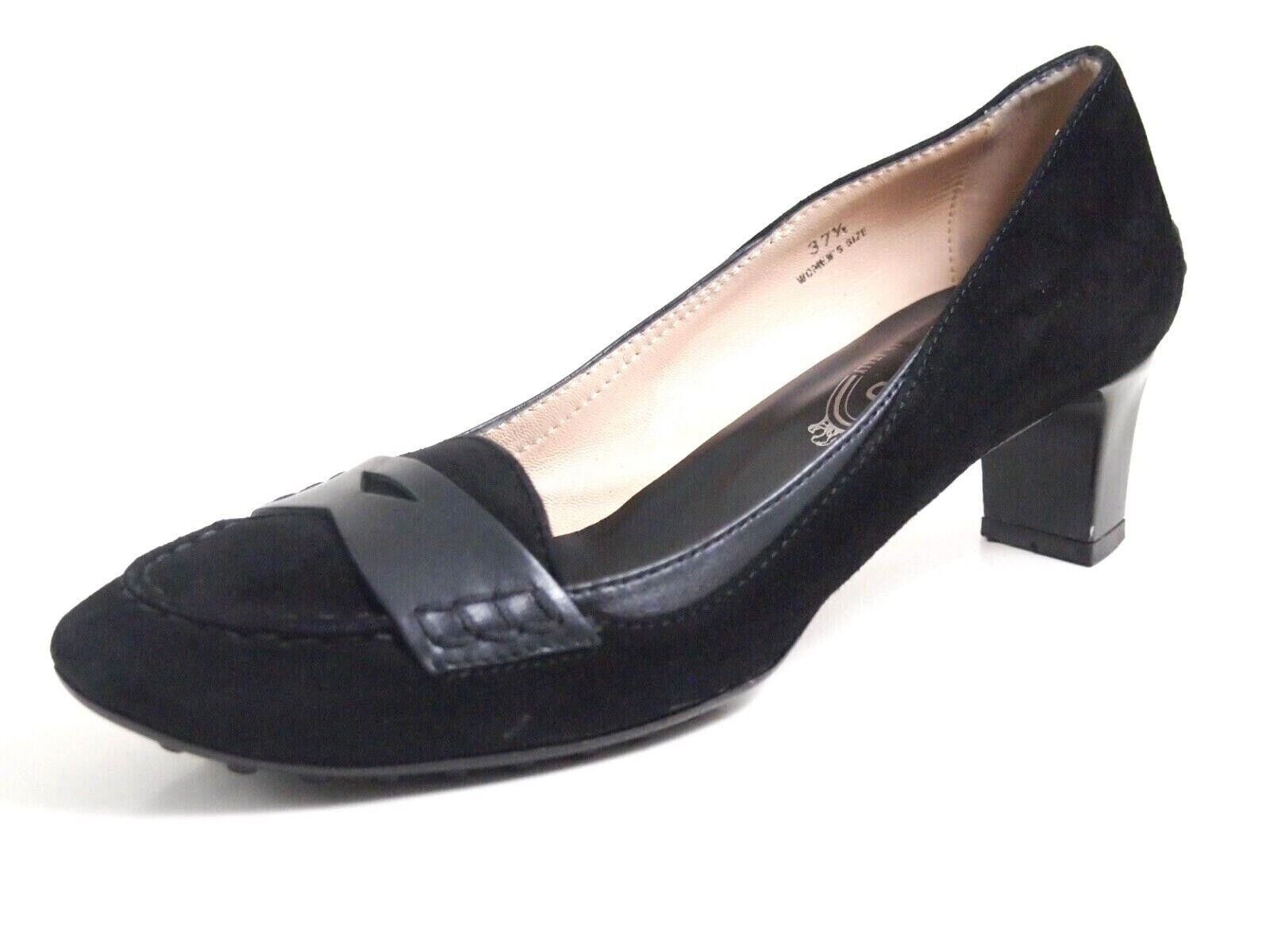 Tod's Tod's Mid Heel Pumps Black Suede Leather US 7.5 EU 37.5 Size US 7.5 / IT 37.5 - 1 Thumbnail