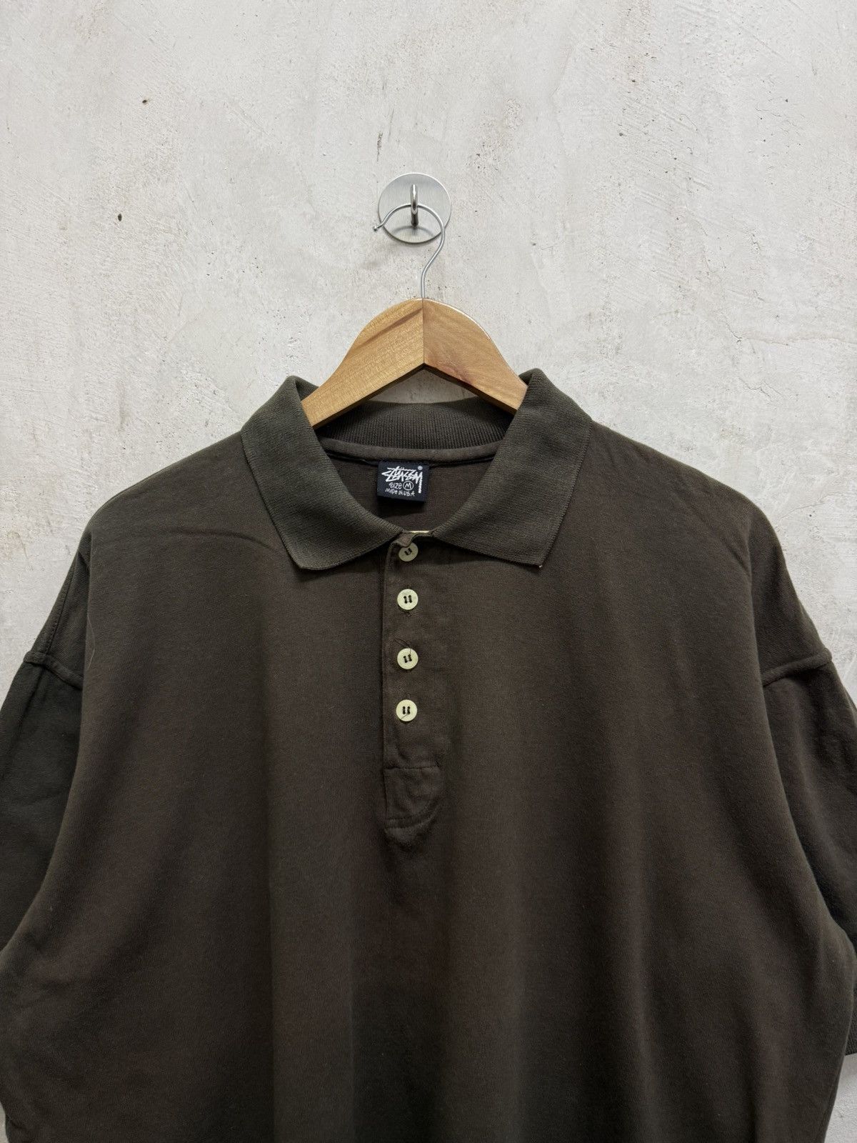 Stussy Vintage 80s Stussy Crown Embroidered Logo Baggy Polo Shirt Size US M / EU 48-50 / 2 - 2 Thumbnail
