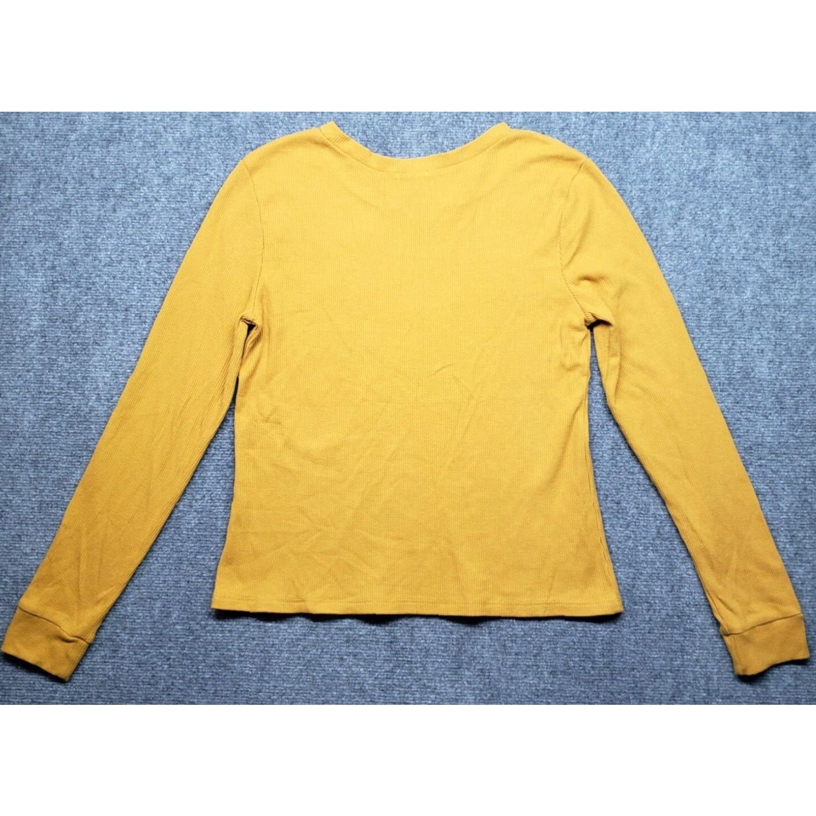 Vintage Rue21 Womens L Yellow Butterfly Graphic Long Sleeve Pullover V Neck Sweater Size L / US 10 / IT 46 - 3 Thumbnail