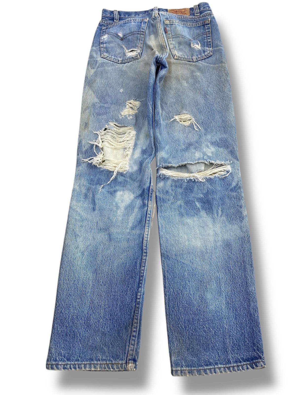 Levi's Levi’s Acid Wash Distressed Style Loose Jeans Size US 27 - 3 Thumbnail