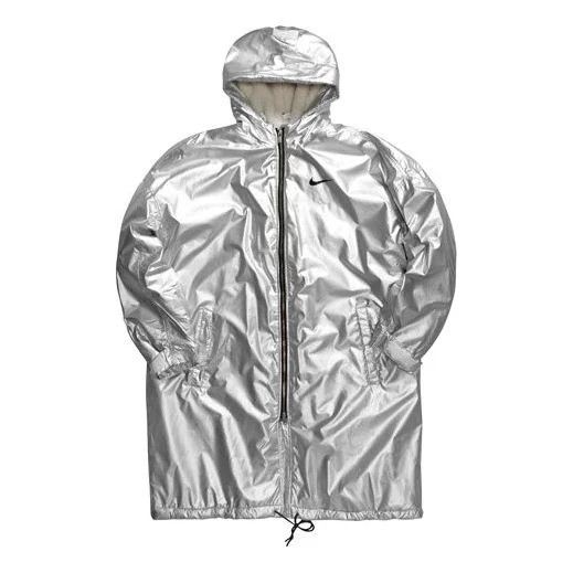 Fear of God × Nike Nike x Fear Of God Parka Jacket Metalic Silver Coat Bomber Size US L / EU 52-54 / 3 - 7 Thumbnail