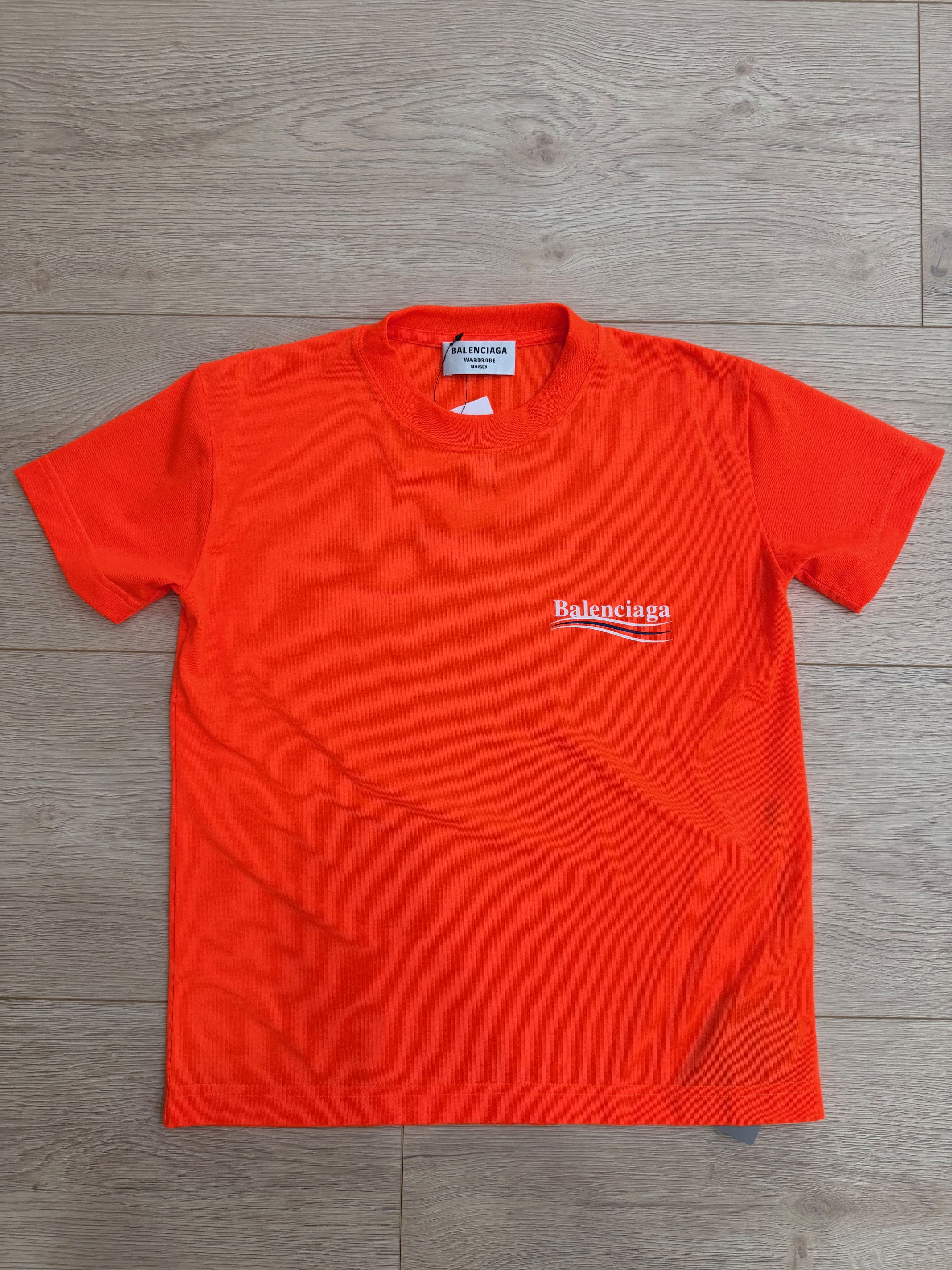 Balenciaga Wardrobe Unisex Political Campaign Logo Neon T-Shirt Small Size S / US 4 / IT 40 - 2 Thumbnail