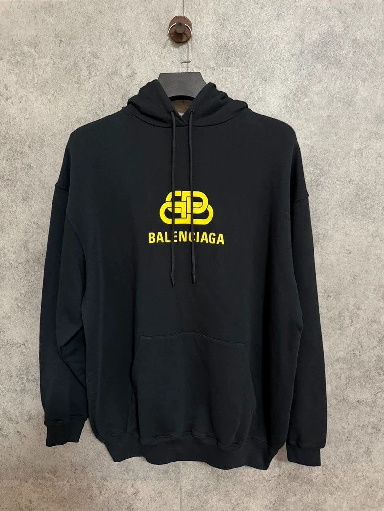 Balenciaga Balenciaga Black and Yellow Snap Button Letter Logo Hoodie Size US XS / EU 42 / 0 - 1 Thumbnail