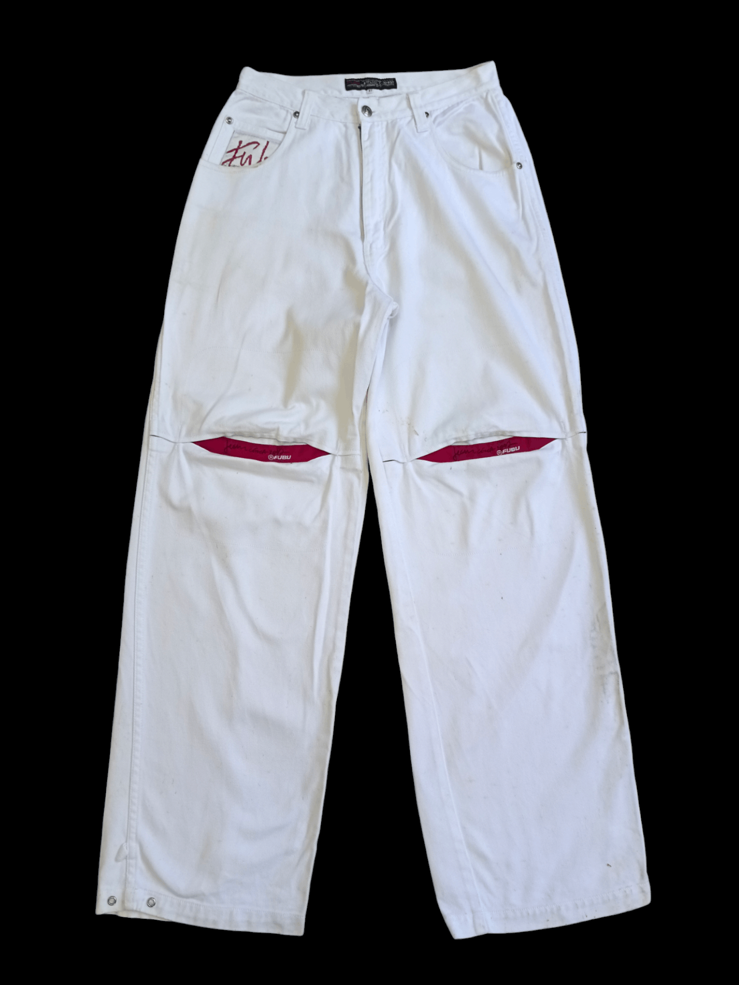 Fubu × Vintage TRENDING WIDE PANTS BAGGY🔥FUBU SICK DENIM PANTS Size US 27 - 1 Thumbnail