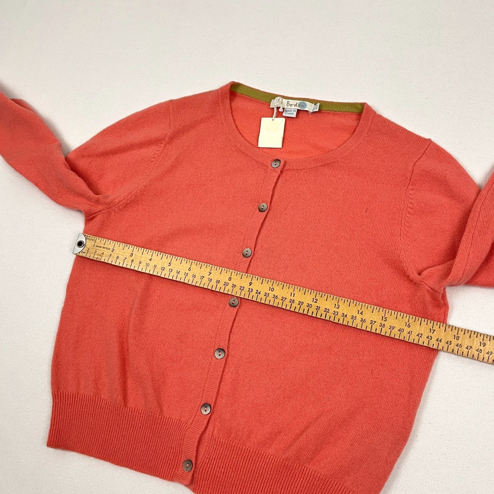 Boden Boden Cardigan Women US 8 Pink Cropped Crewneck Cashmere 3/4 Sleeve Casual Workwear Size M / US 6-8 / IT 42-44 - 4 Thumbnail