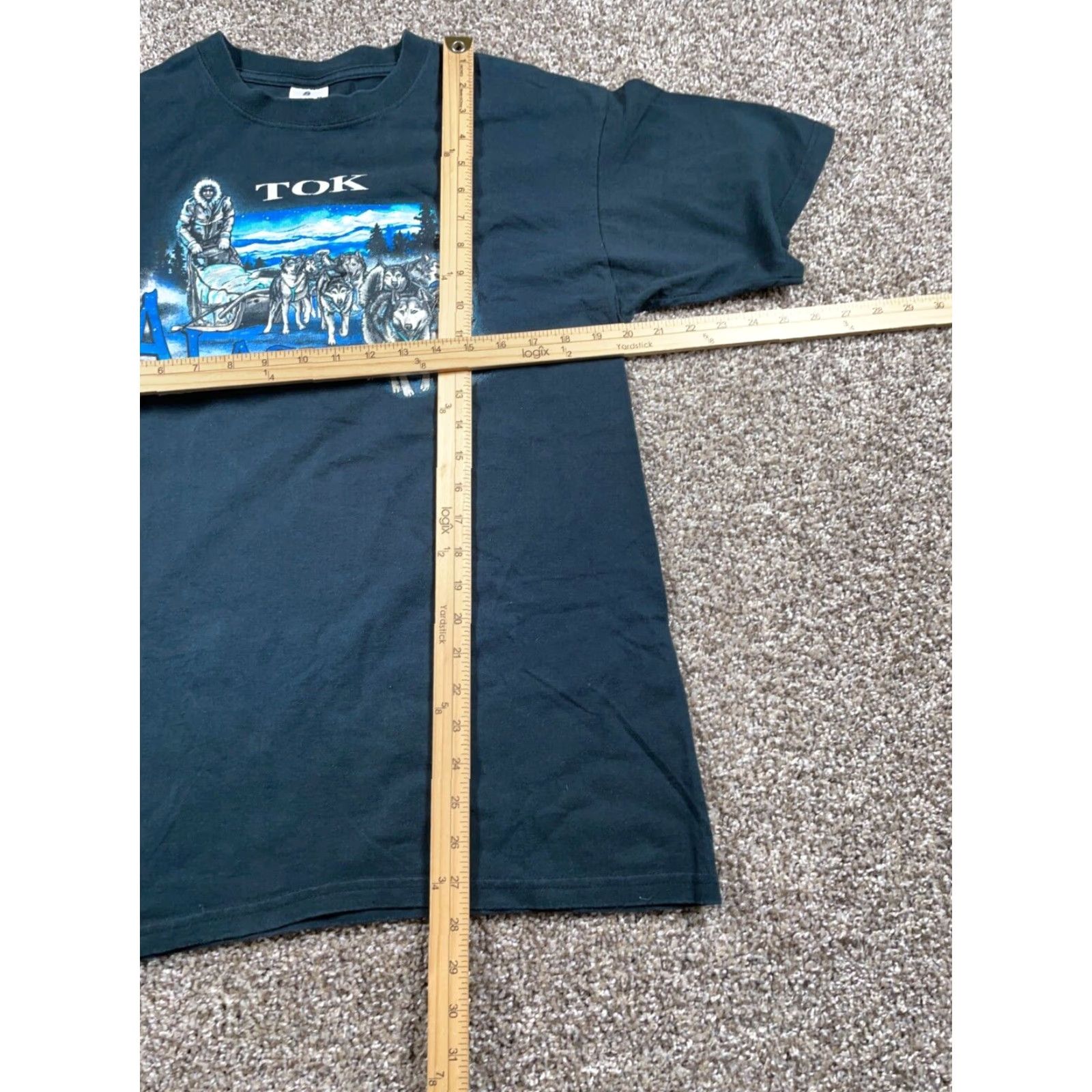 Anvil Vintage Tok Alaska Dog Sled T-Shirt Men Large Black Outdoor Nature Logo Graphic 90s Size US L / EU 52-54 / 3 - 5 Thumbnail